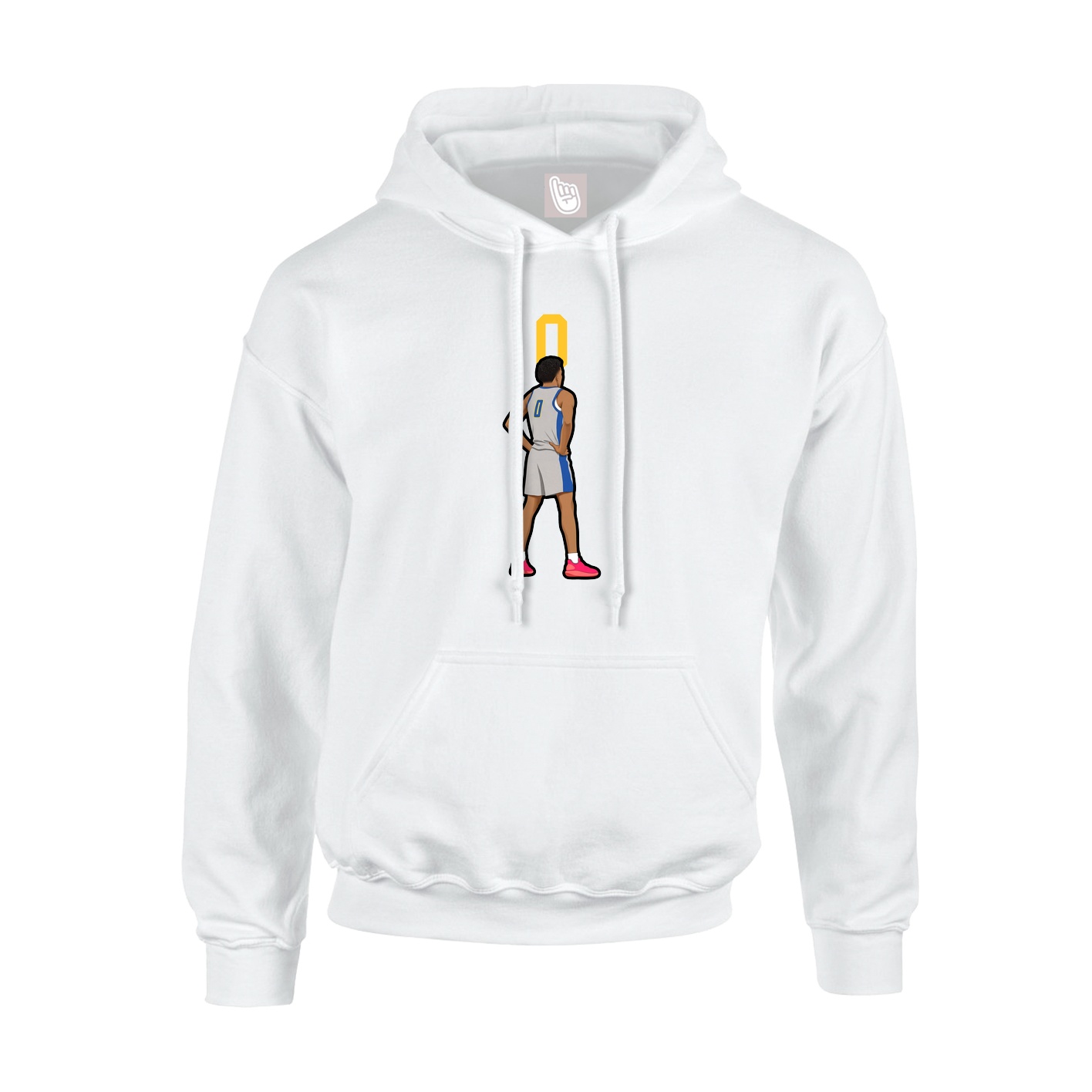 Hoodie — Number Top in White