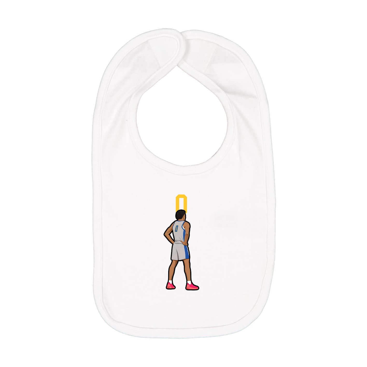 Infant Bib — Number Top in White