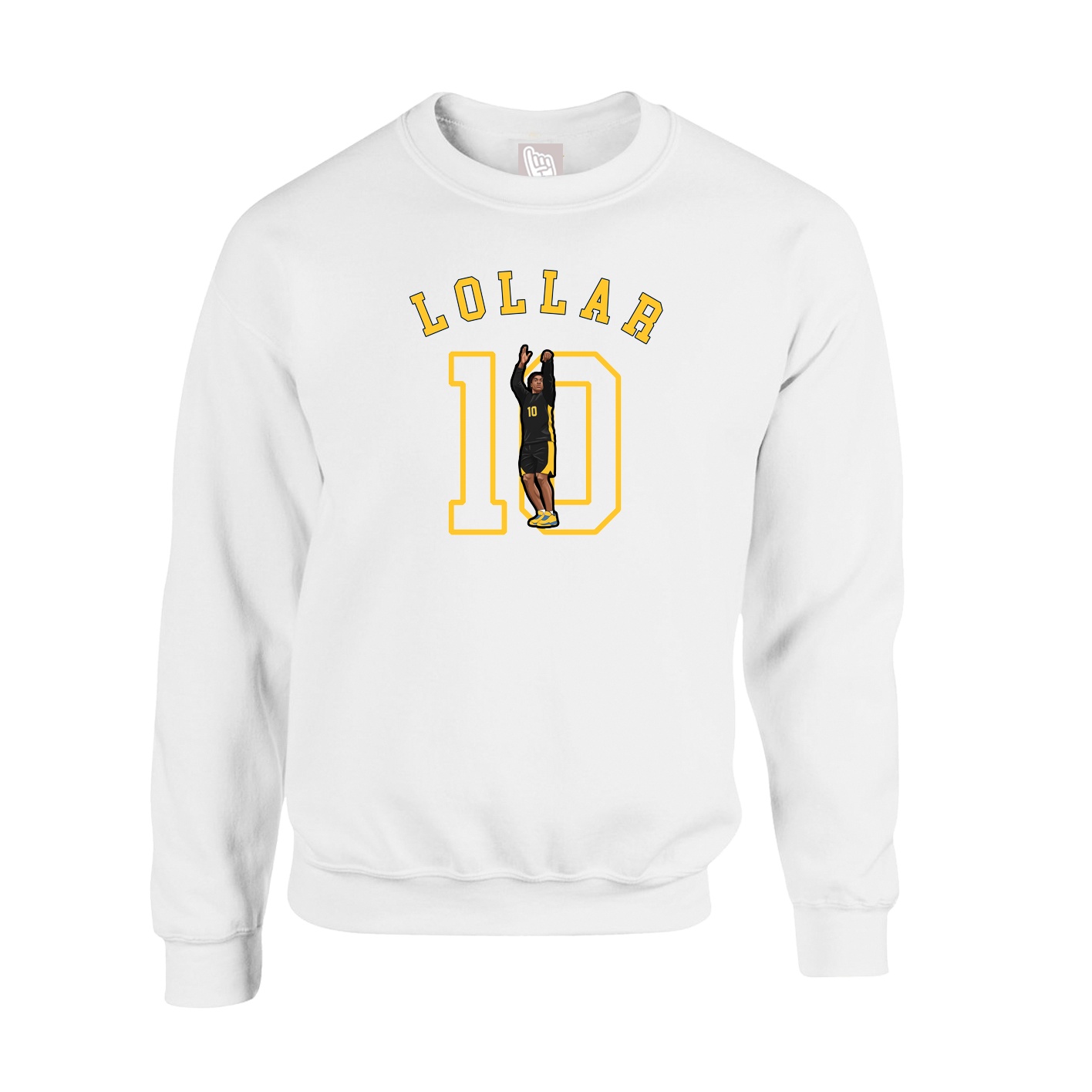 Fleece Crew — Shirsey Arch in White