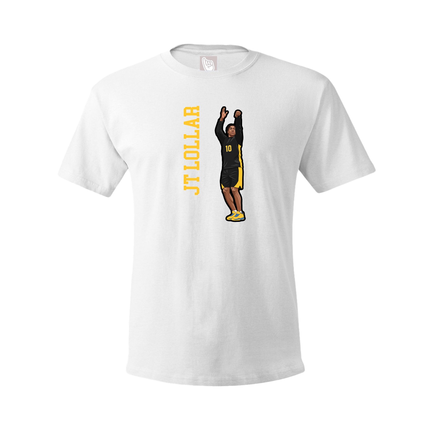 Youth Tee — Name Vertical in White