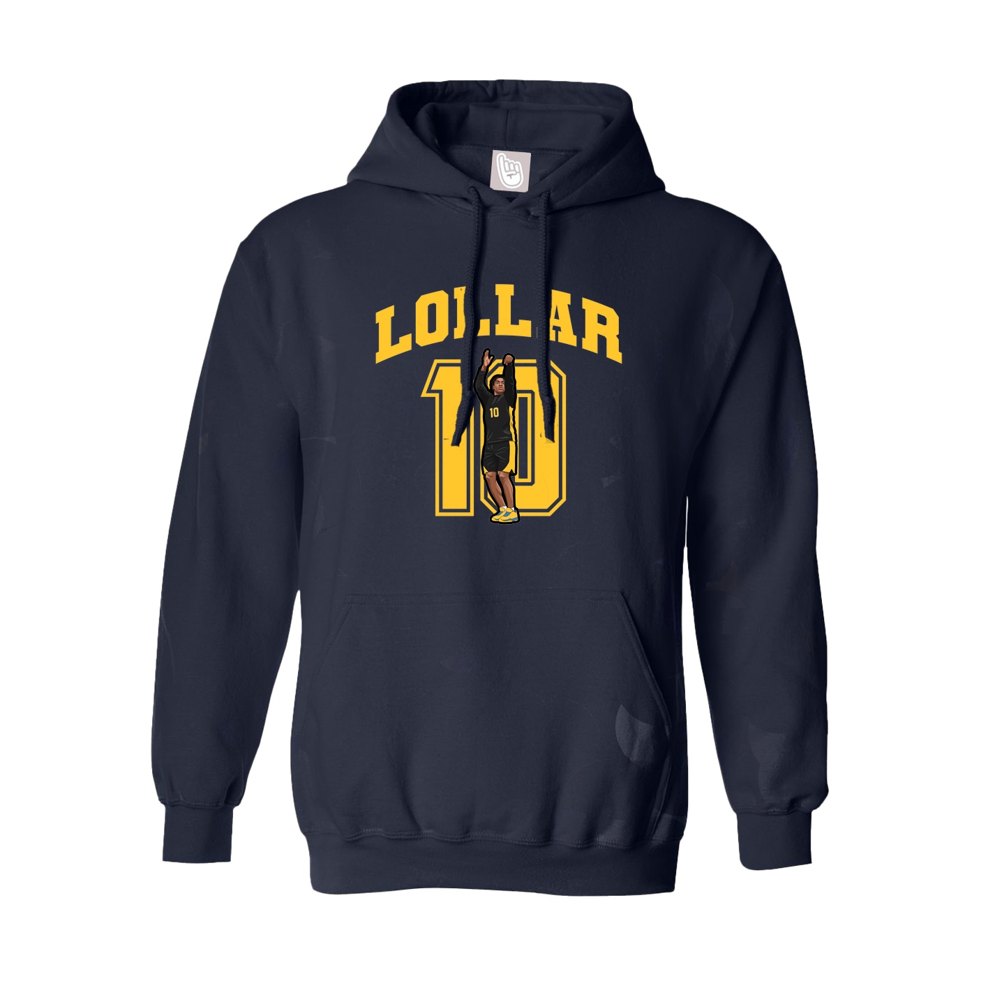 Youth Hoodie — Number in Navy