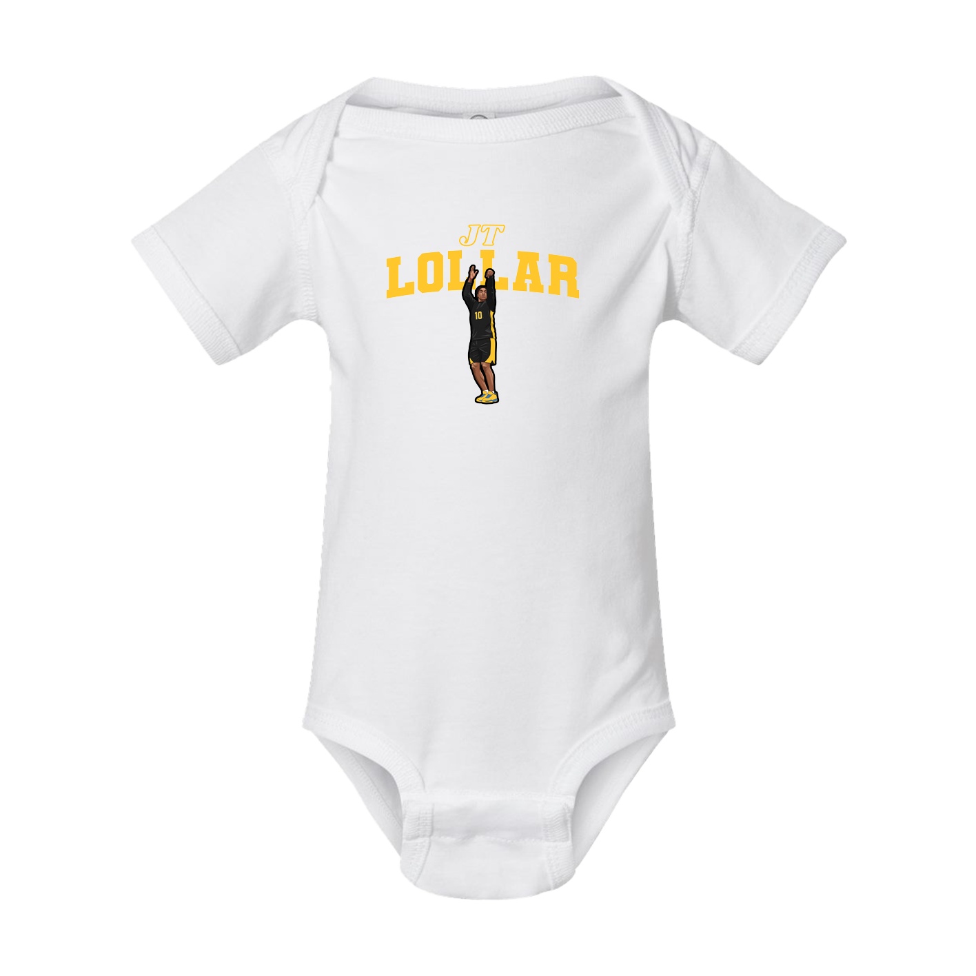 Baby Onesie — Name Arch in White