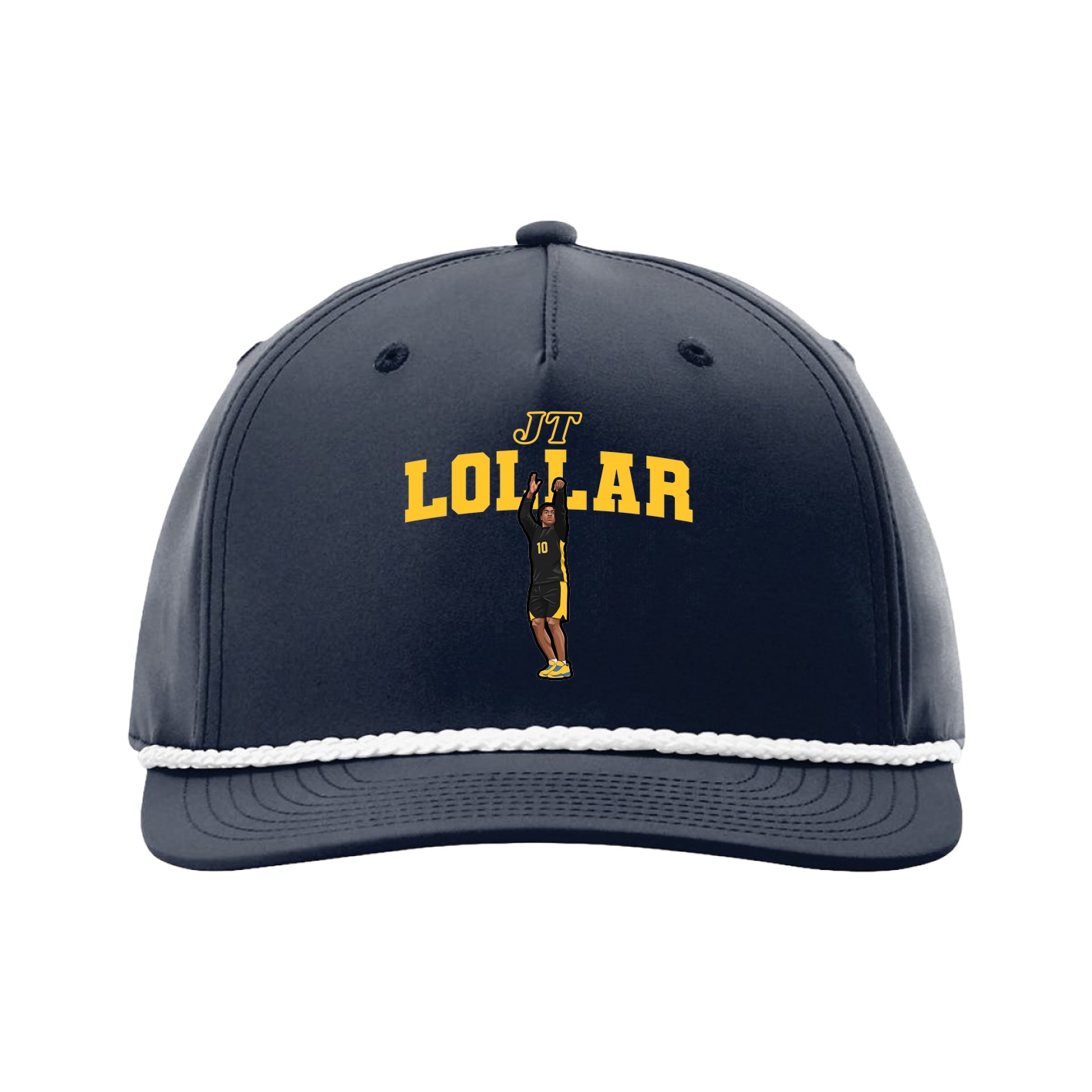 Five-Panel Classic Rope Cap — Name Arch in Navy