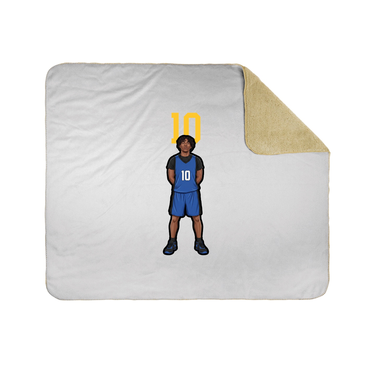 Throw Blanket — Number Top in White