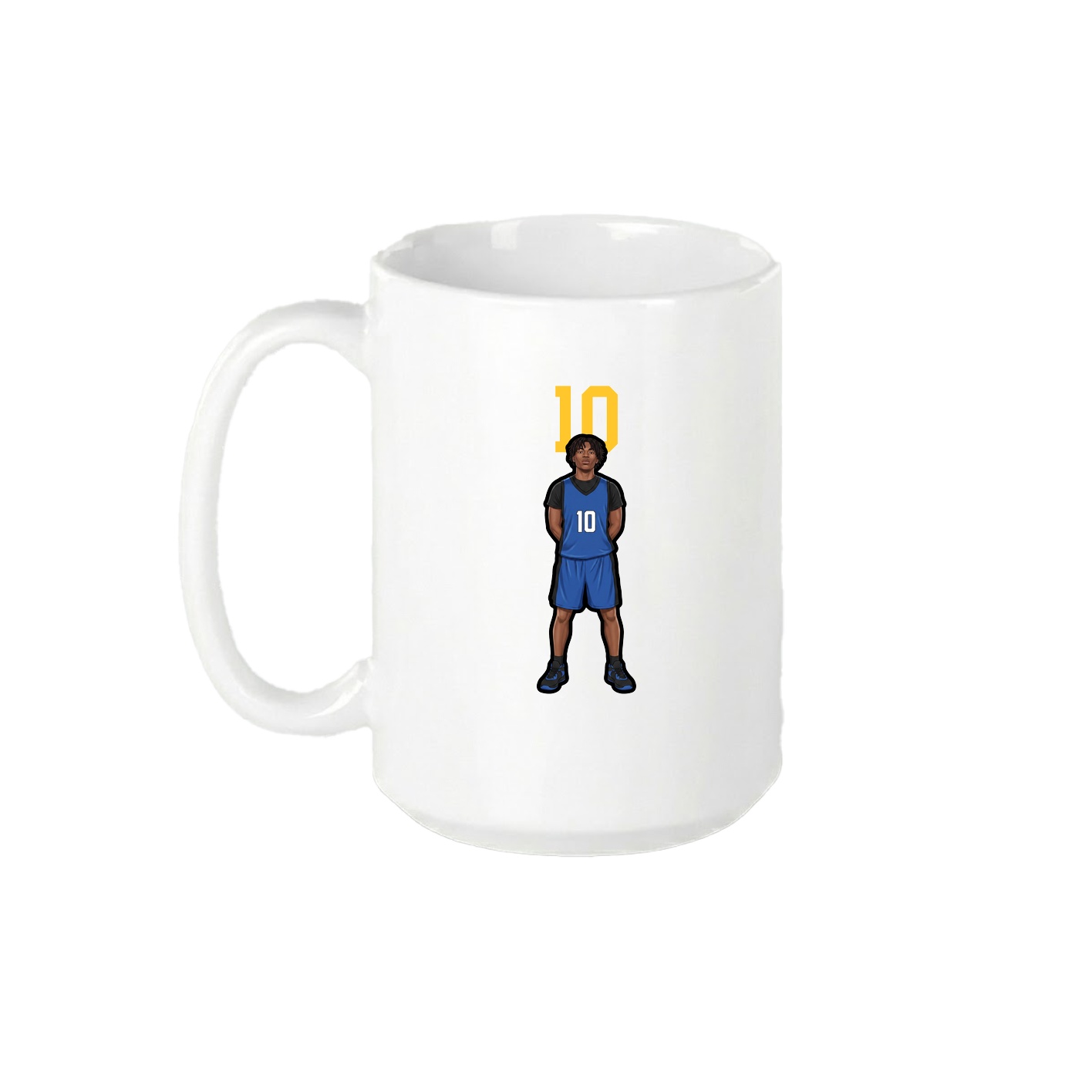 15oz Coffee Mug — Number Top in White