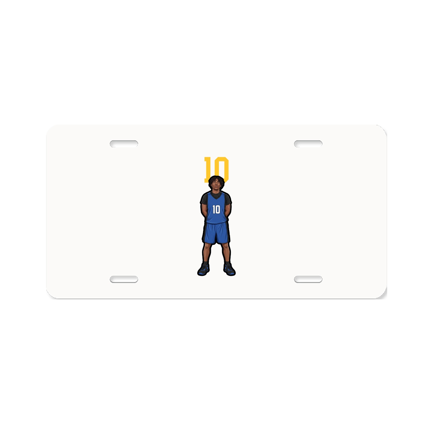 License Plate — Number Top in Classic