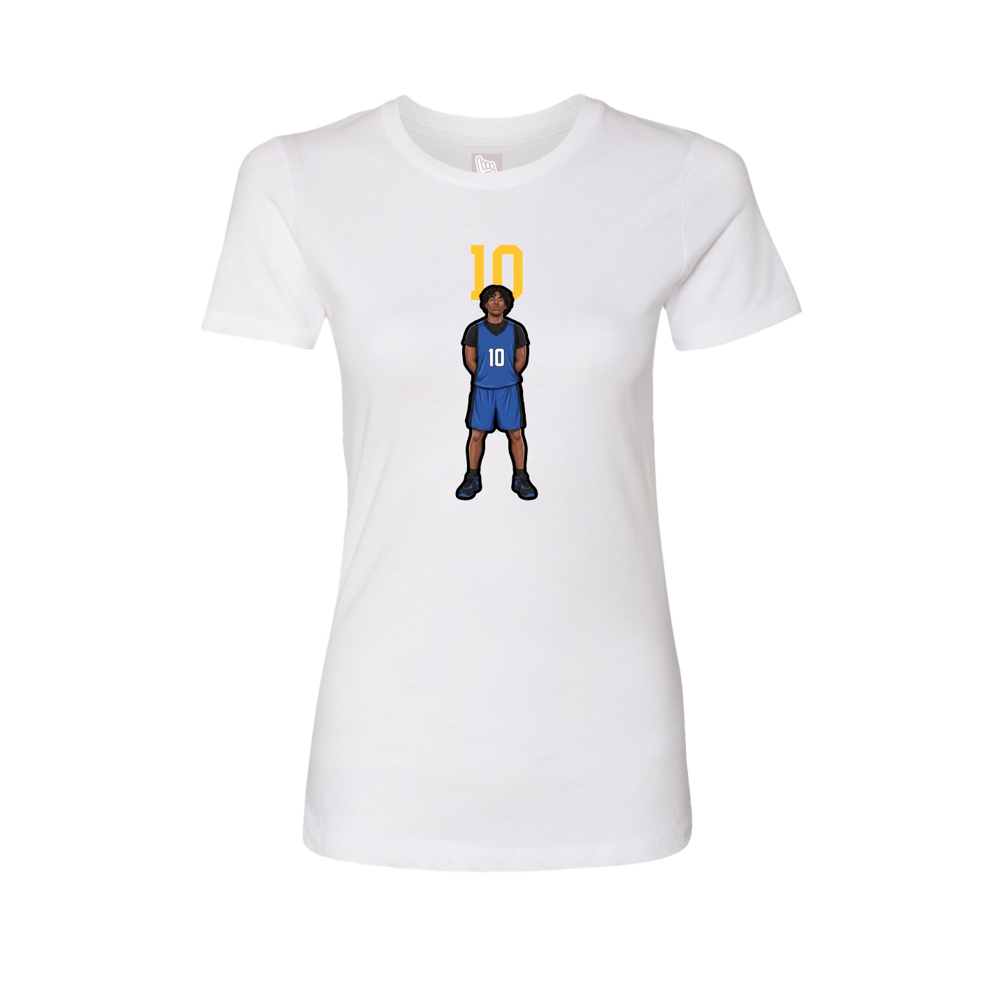 Fitted Women's Tee — Number Top in White