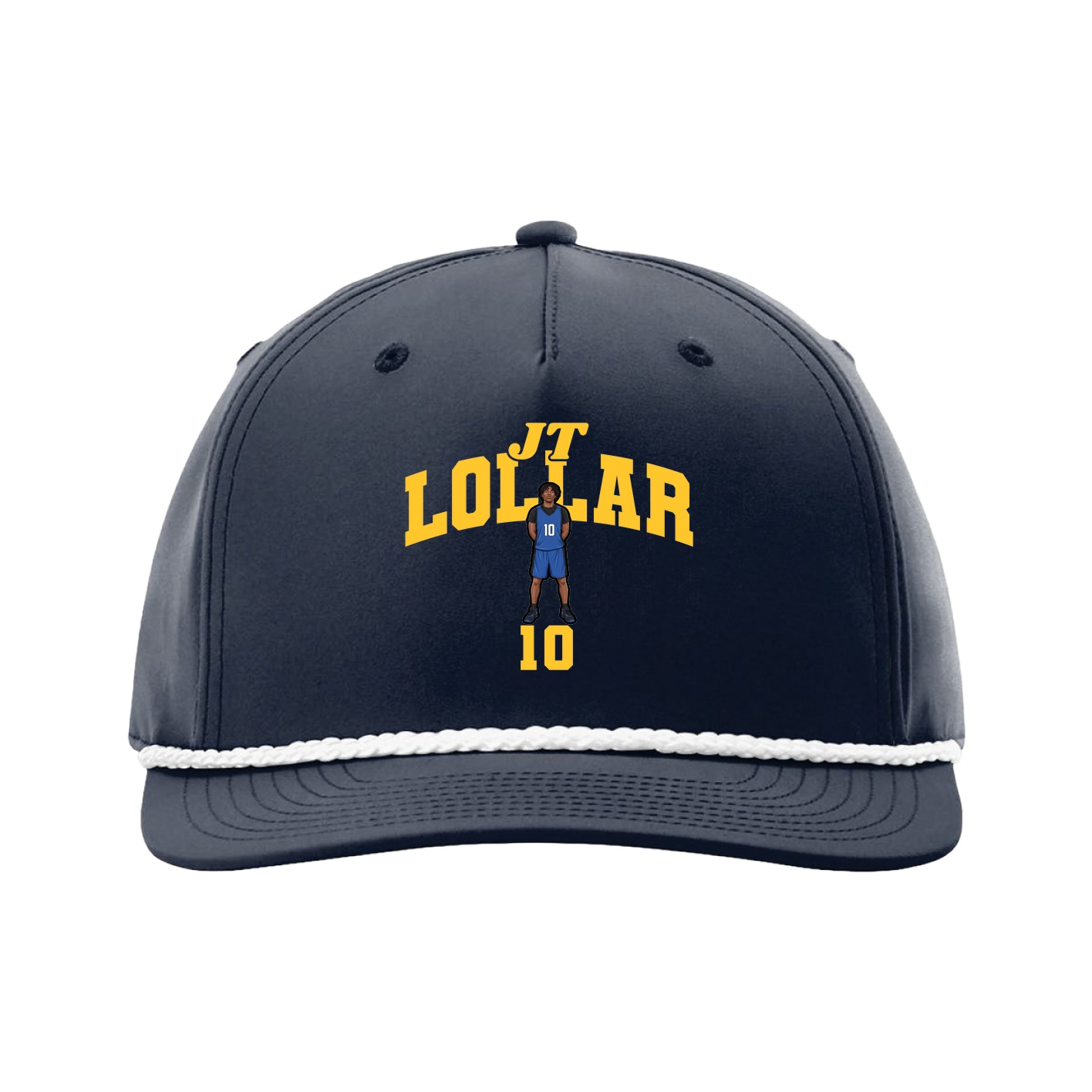 Five-Panel Classic Rope Cap — Signature Arch in Navy