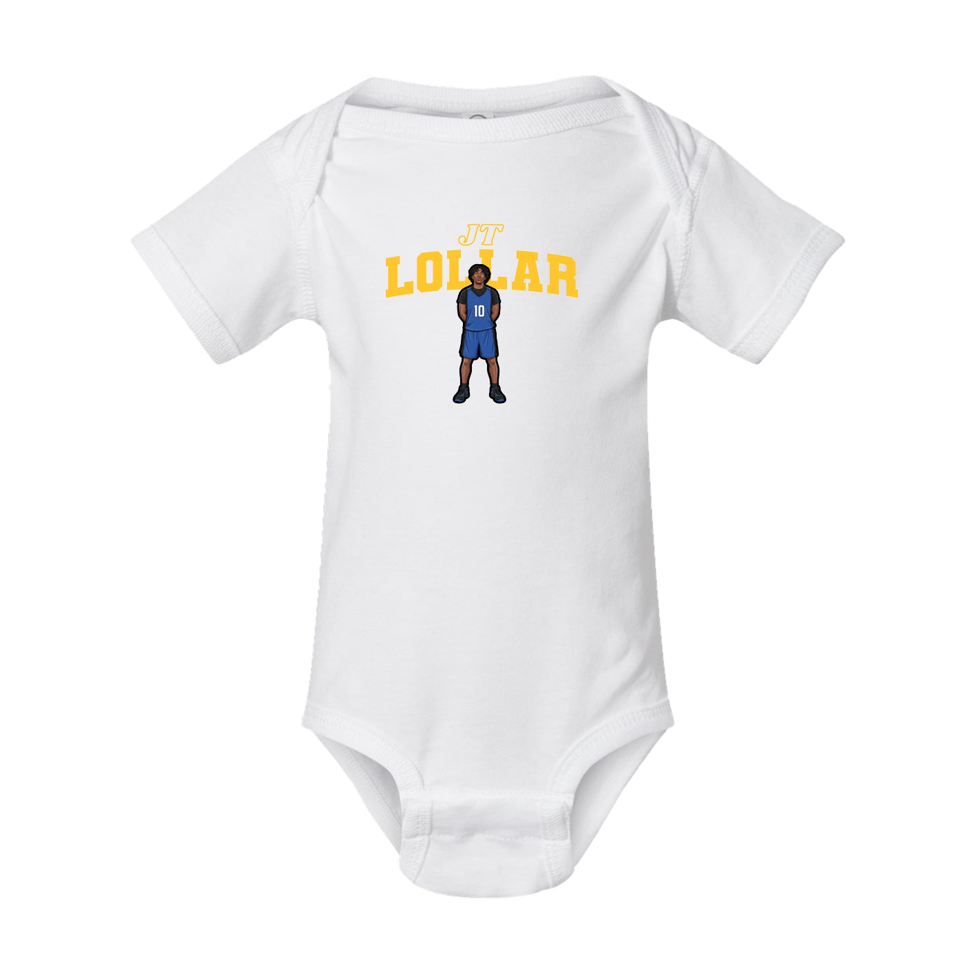 Baby Onesie — Name Arch in White