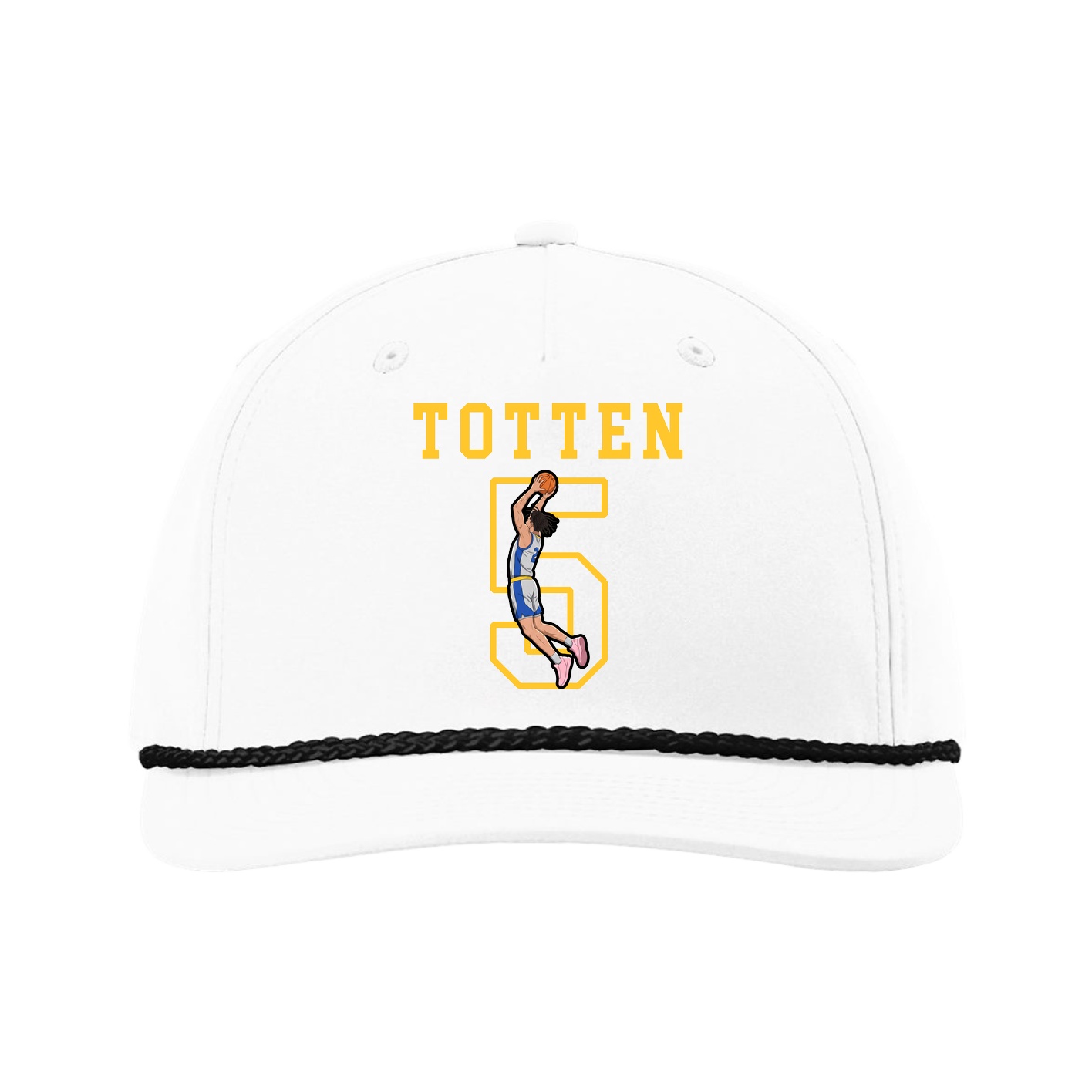 Five-Panel Classic Rope Cap — Shirsey in White