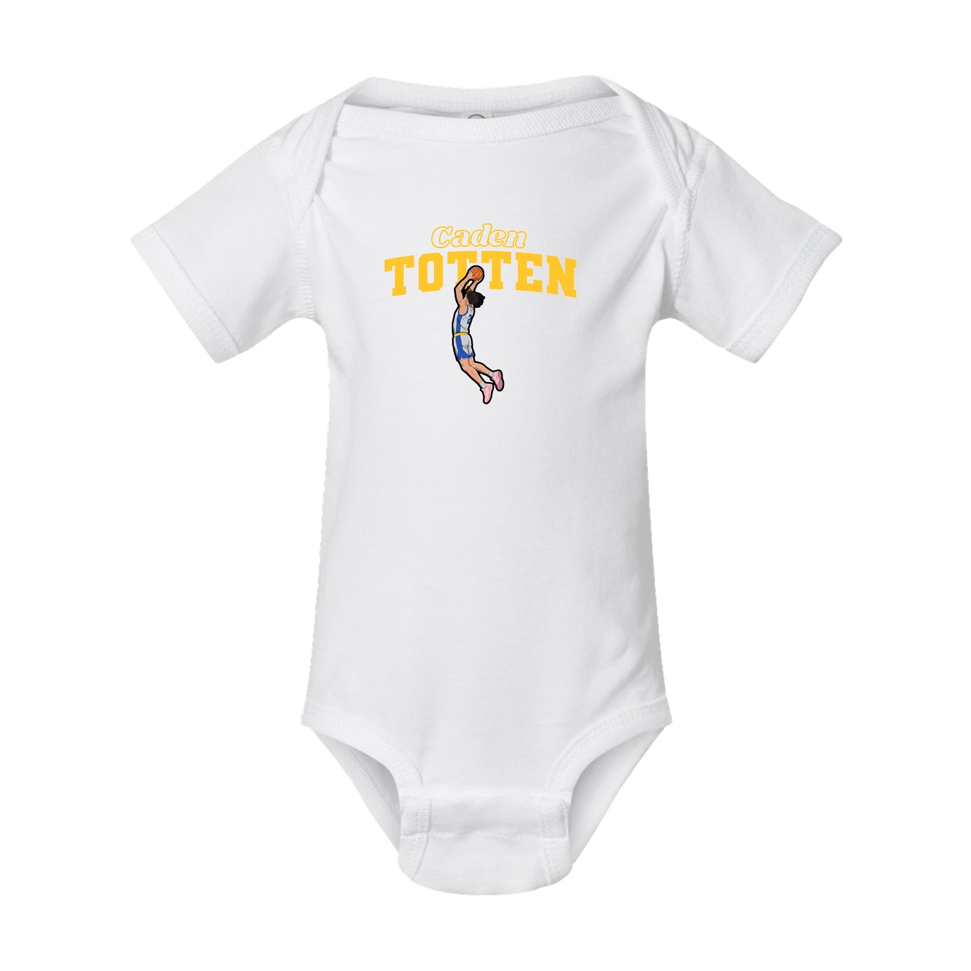 Baby Onesie — Name Arch in White
