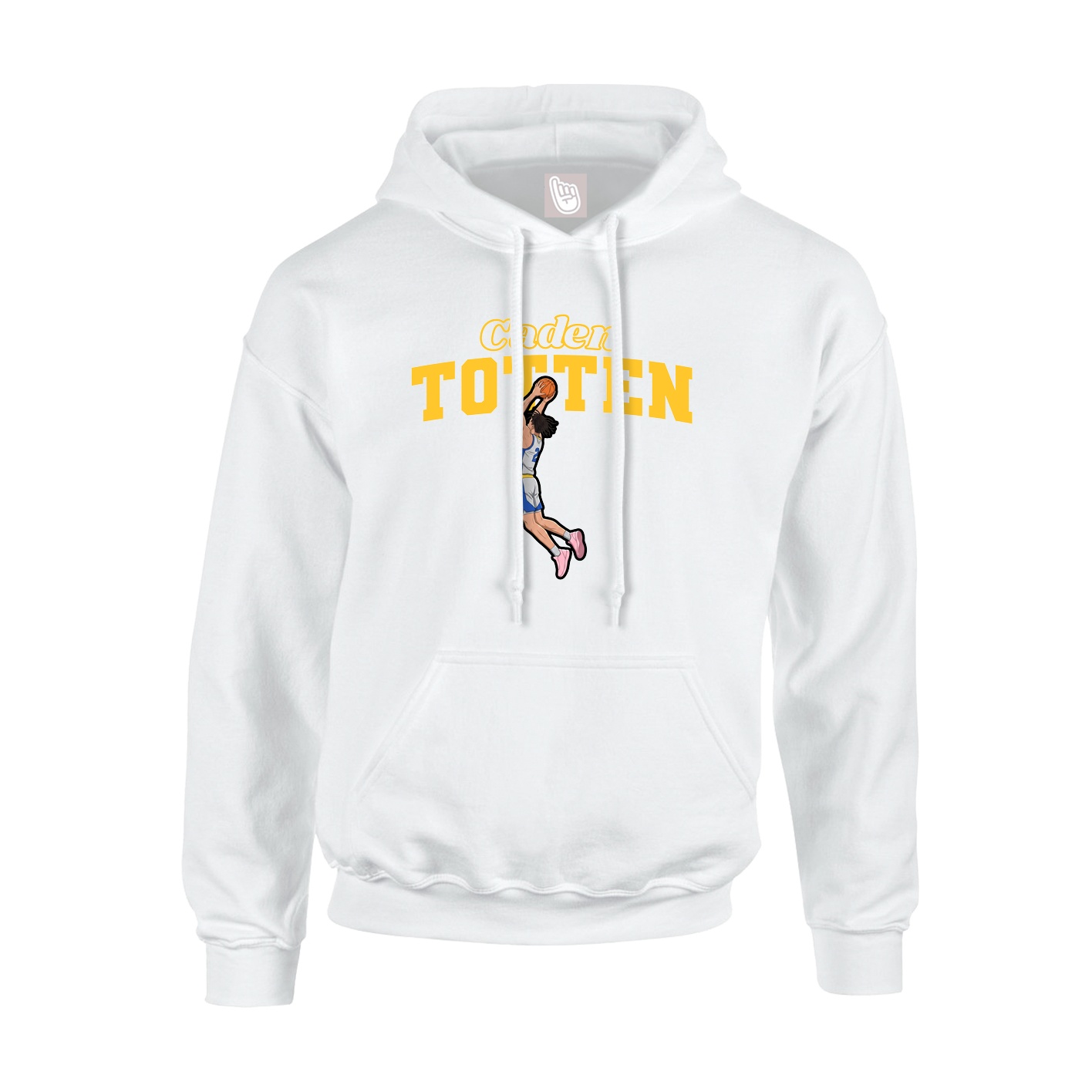 Hoodie — Name Arch in White