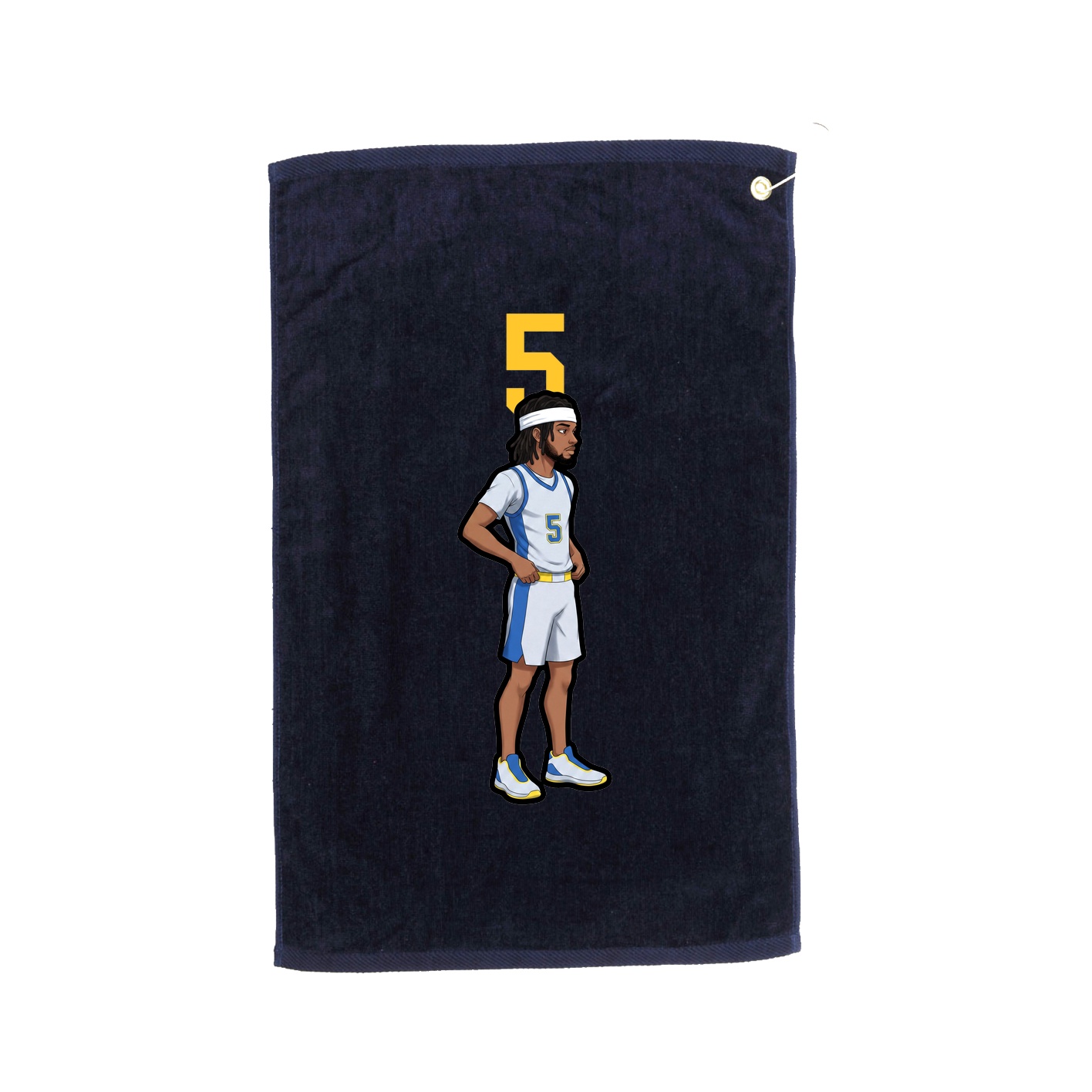 Golf Towel — Number Top in Navy