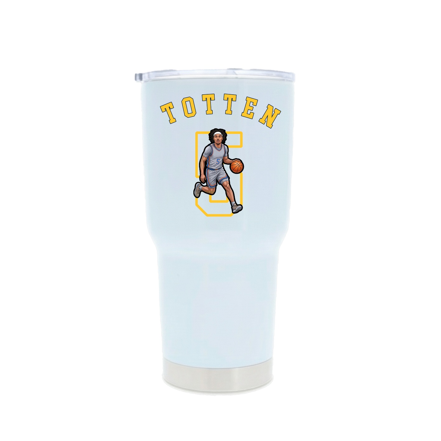 30oz Stainless Steel Tumbler — Shirsey Arch in White