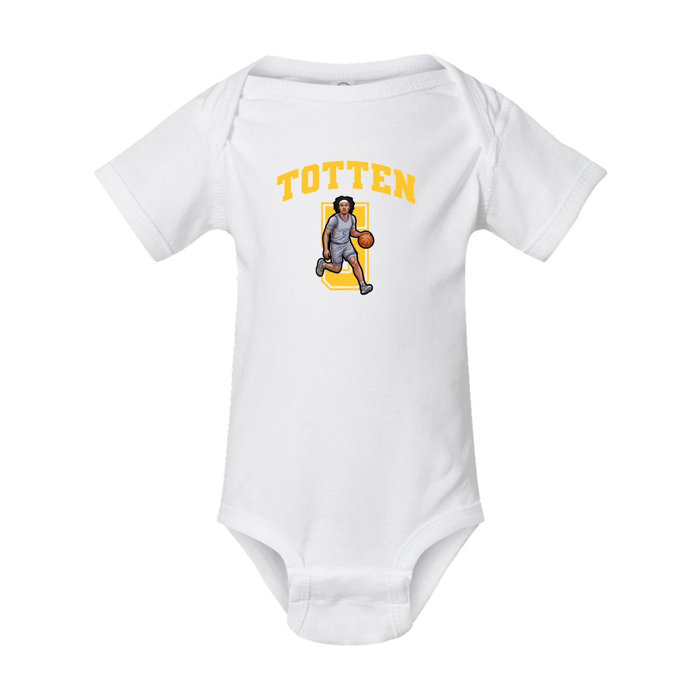 Baby Onesie — Number in White