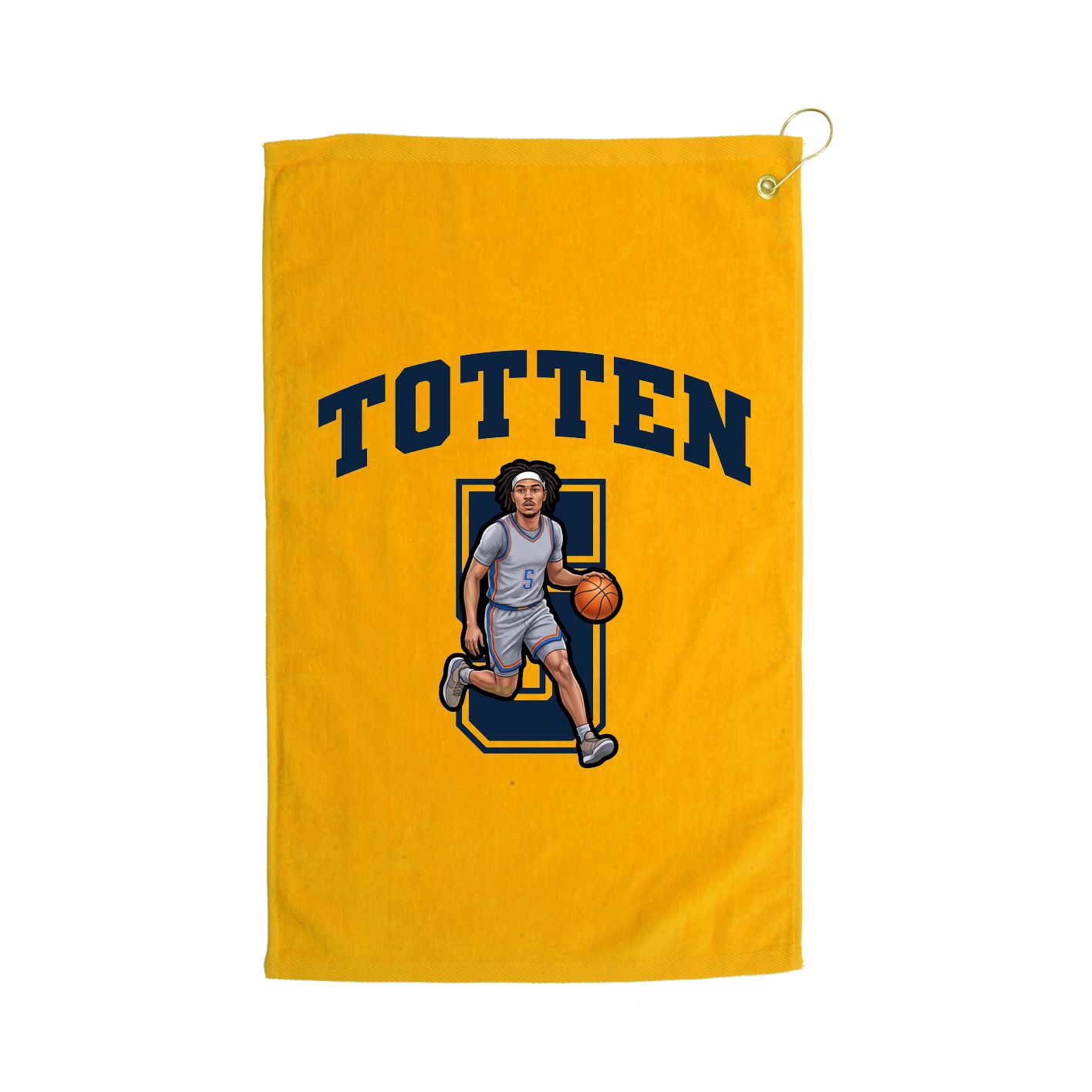 Golf Towel — Number in Gold