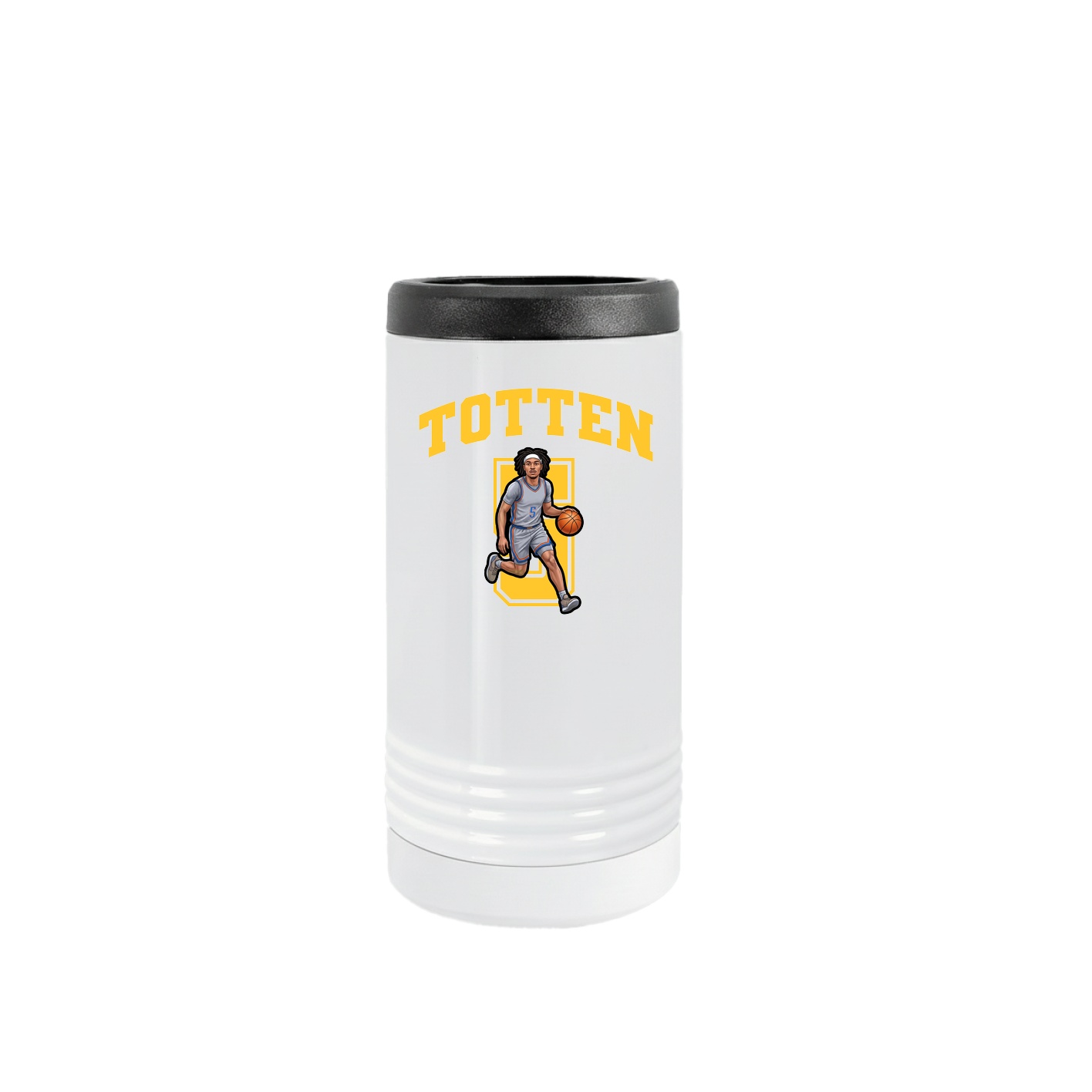 Slim Beverage Holder — Number in White