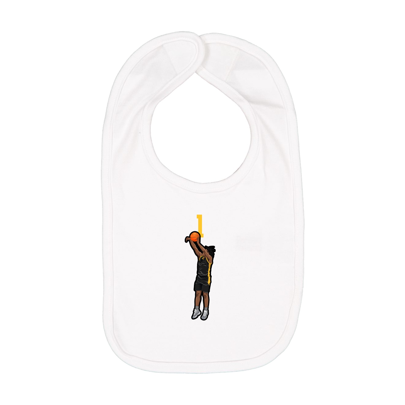 Infant Bib — Number Top in White