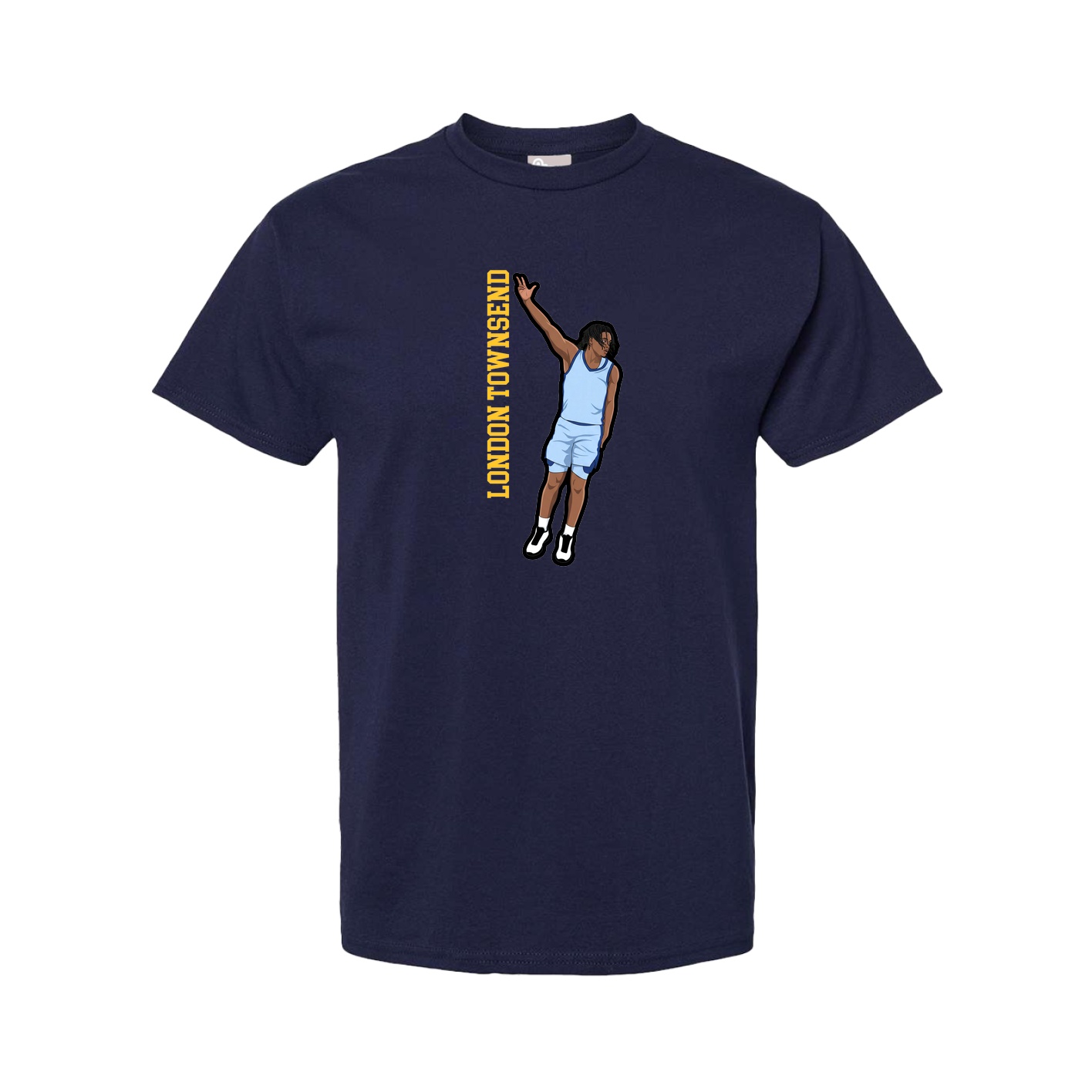 Youth Tee — Name Vertical in Navy