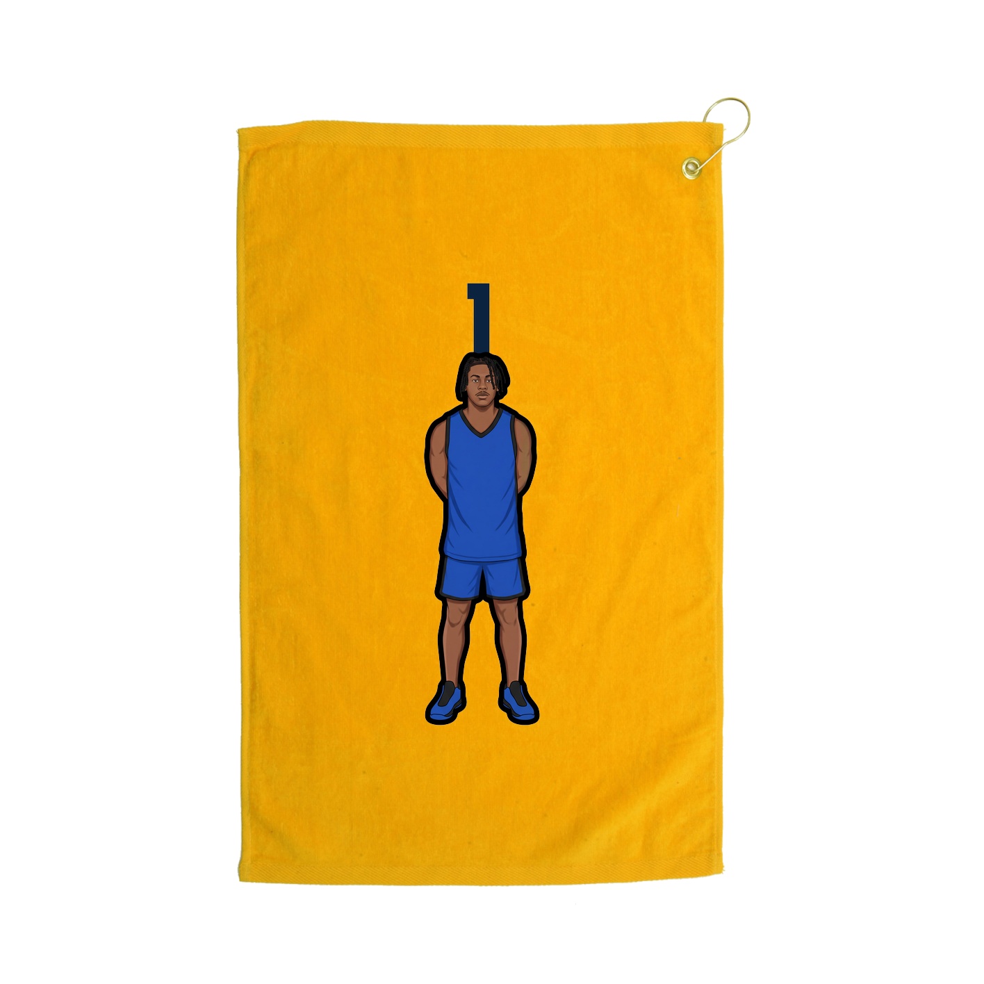 Golf Towel — Number Top in Gold