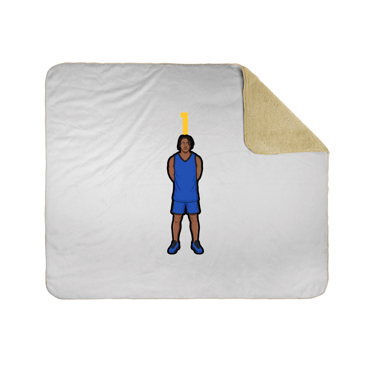 Throw Blanket — Number Top in White