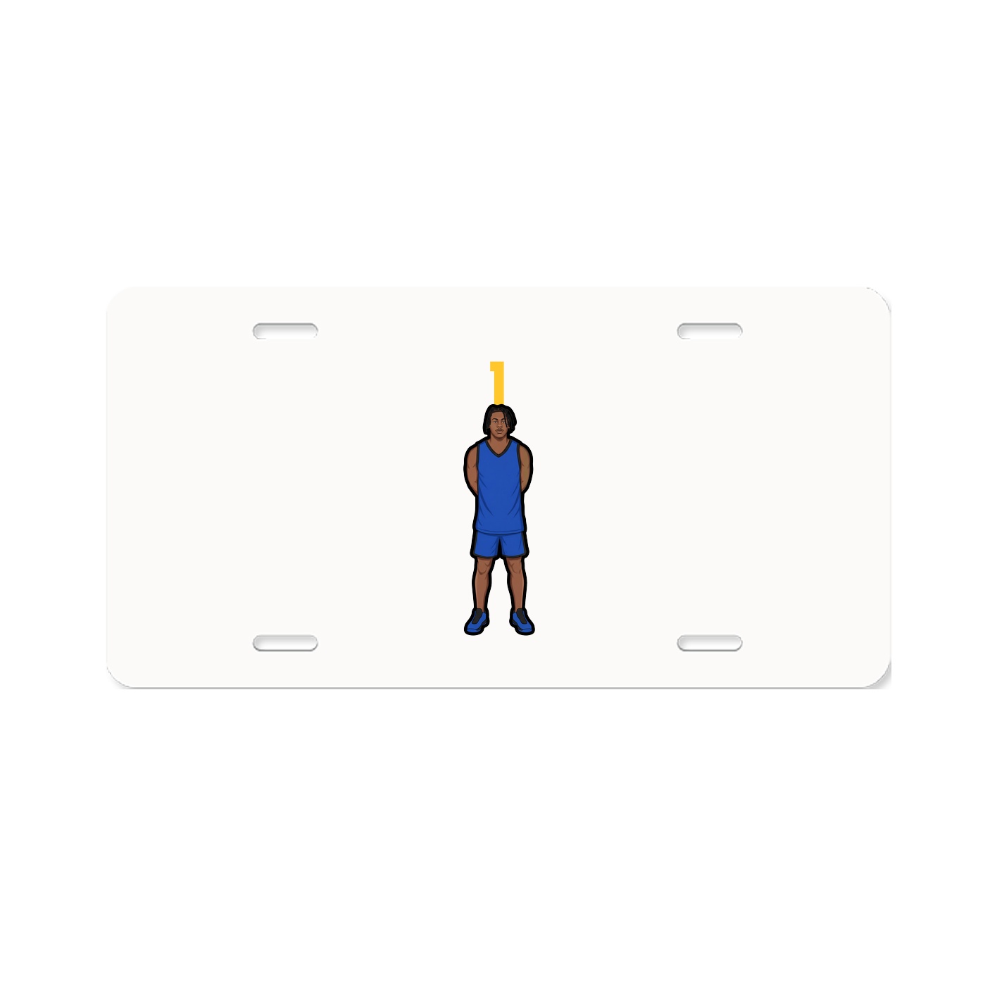 License Plate — Number Top in Classic