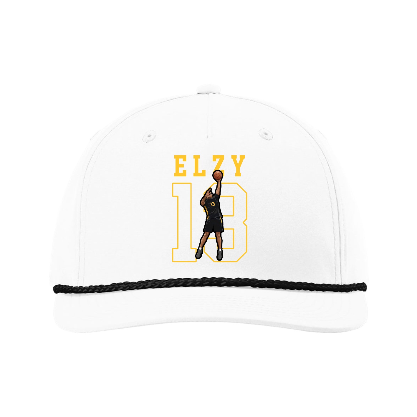 Five-Panel Classic Rope Cap — Shirsey in White