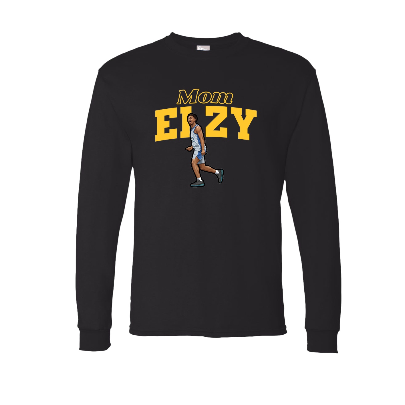 Long Sleeve Tee — Mothers Day Block in Black