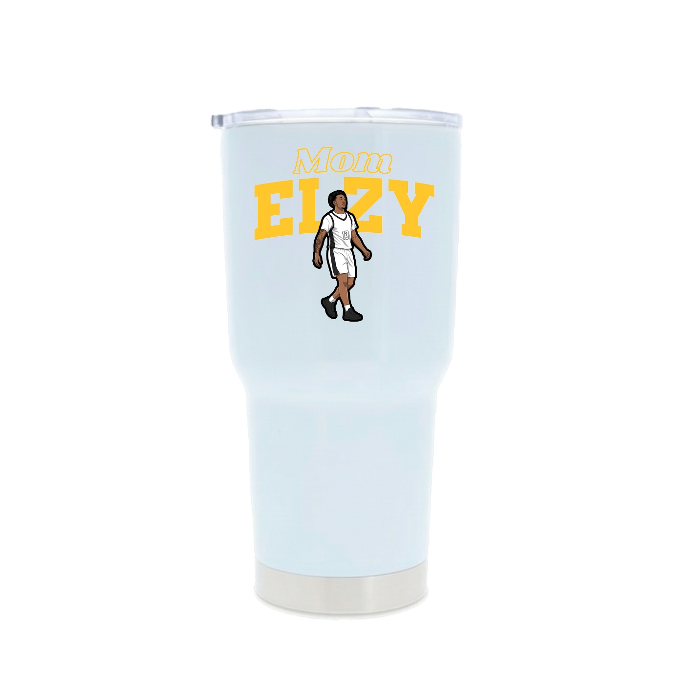 30oz Stainless Steel Tumbler — Mothers Day Block in White