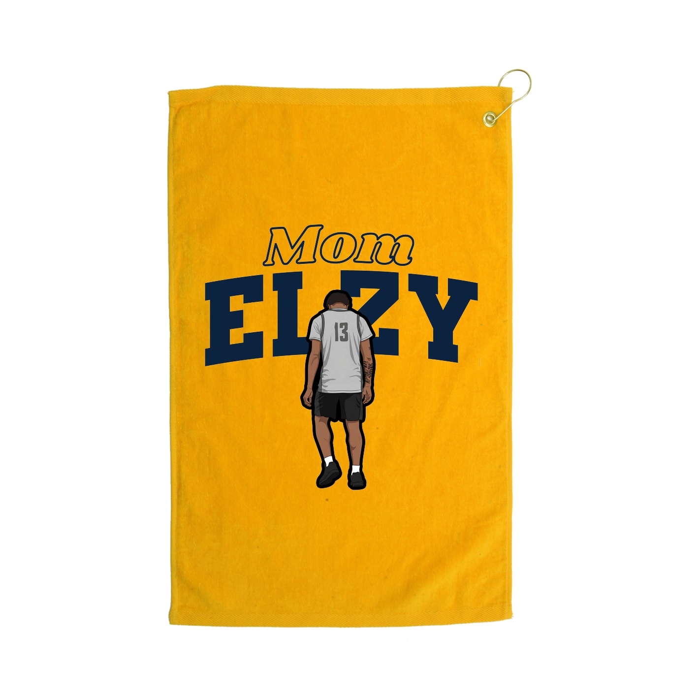 Golf Towel — Mothers Day Block in Gold