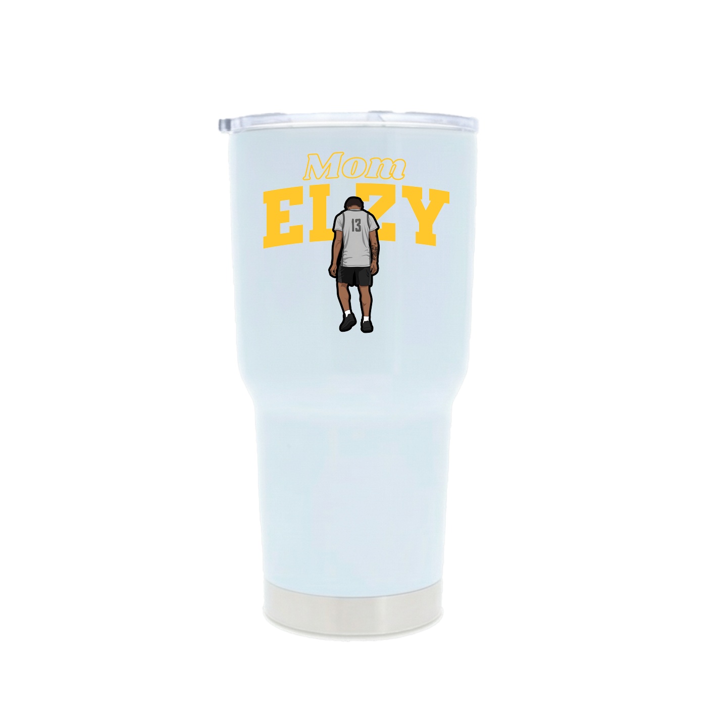 30oz Stainless Steel Tumbler — Mothers Day Block in White