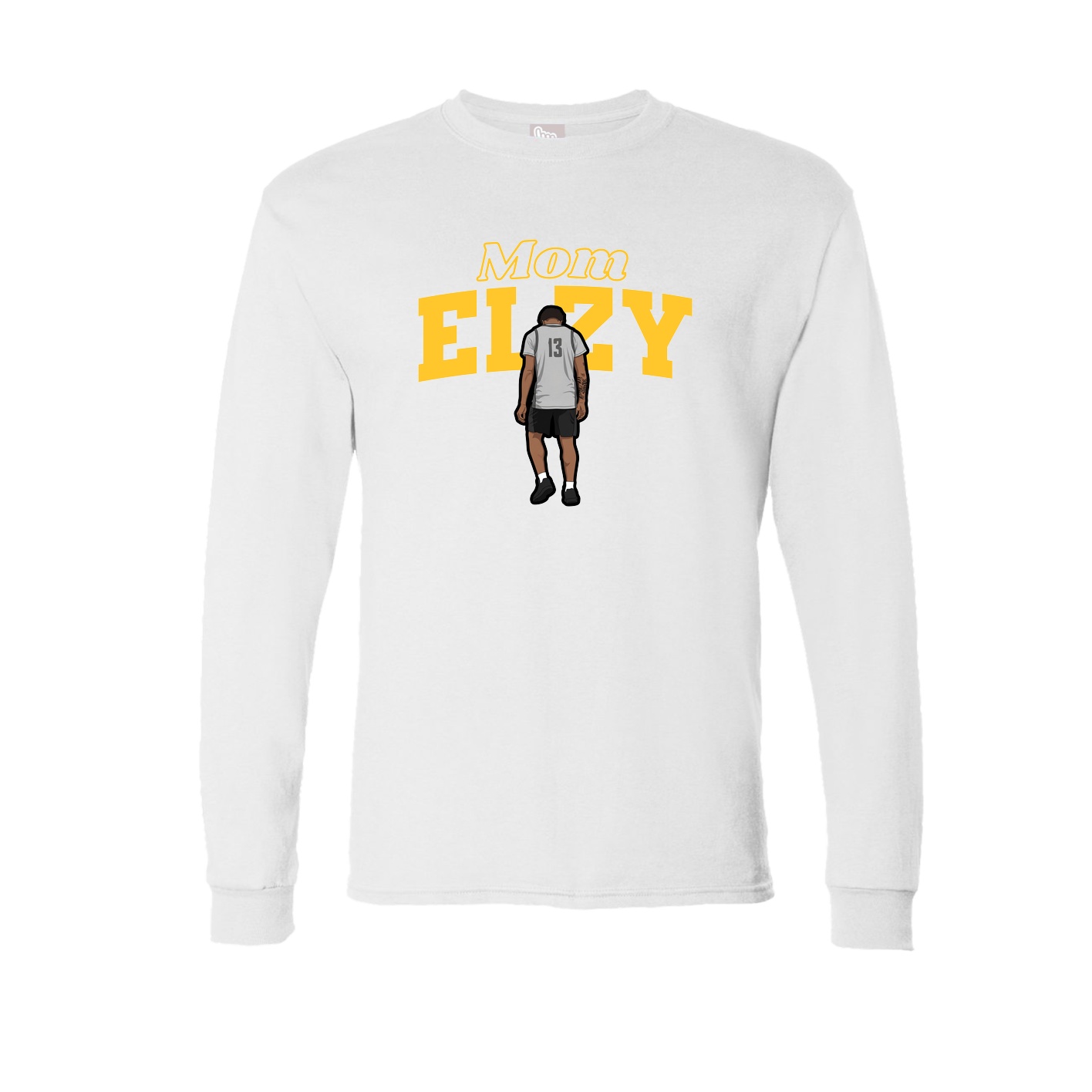 Long Sleeve Tee — Mothers Day Block in White