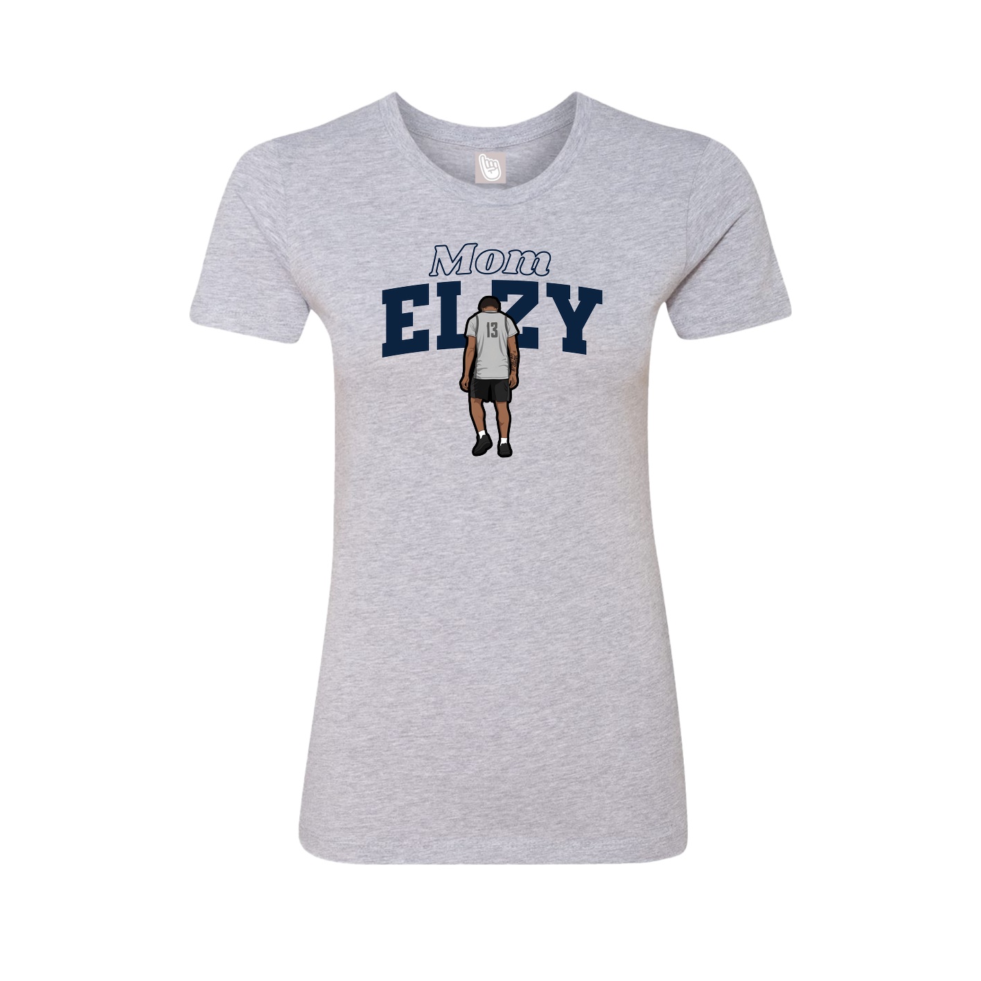 Womens Tee — Mothers Day Block in Grey