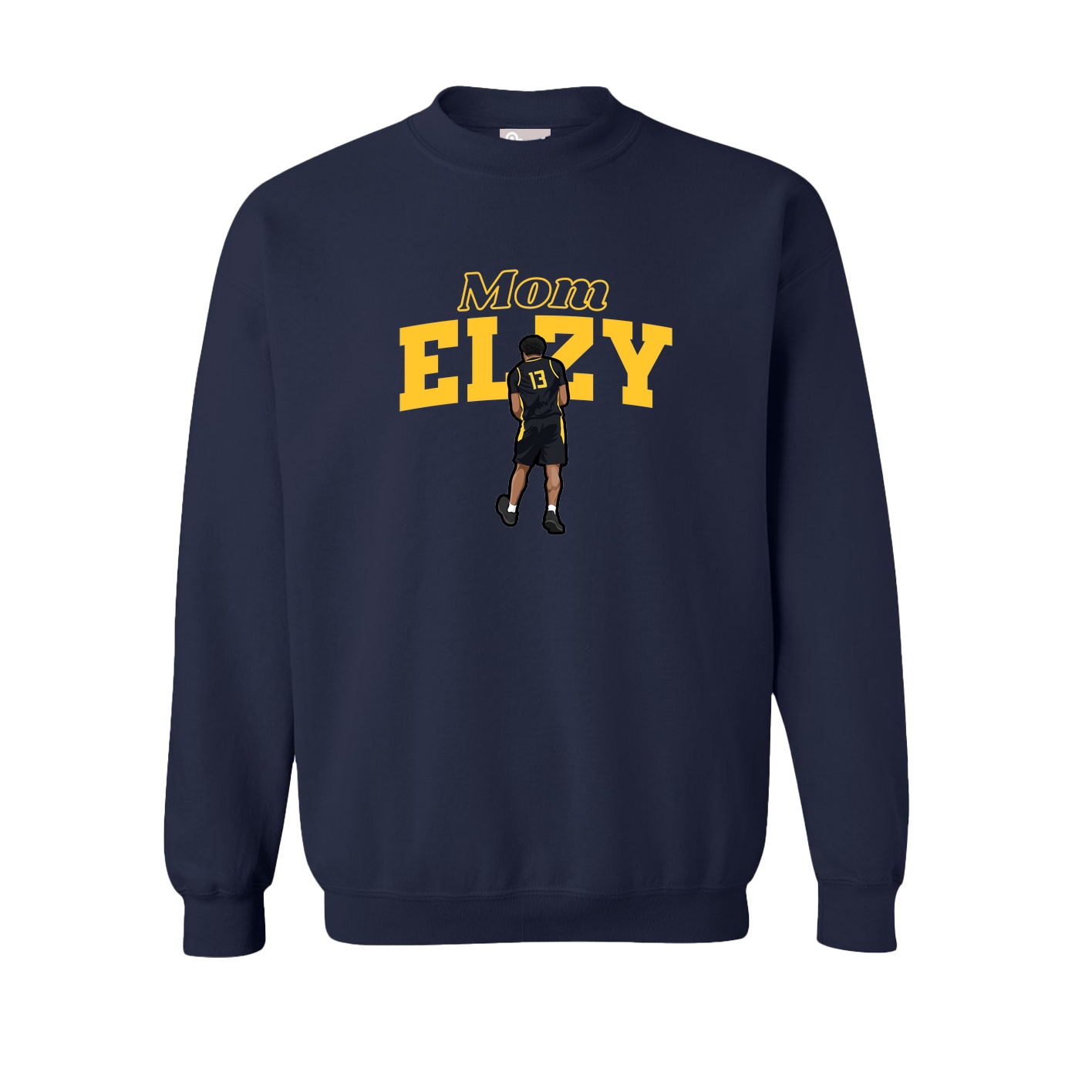 Fleece Crew — Mothers Day Block in Navy