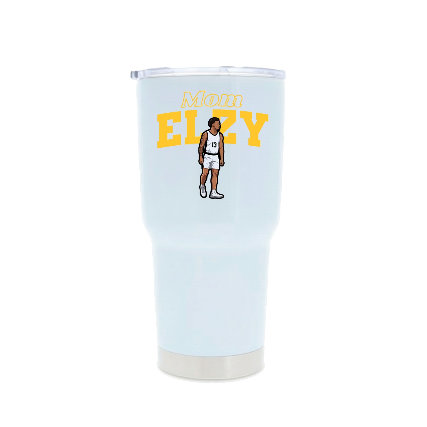 30oz Stainless Steel Tumbler — Mothers Day Block in White