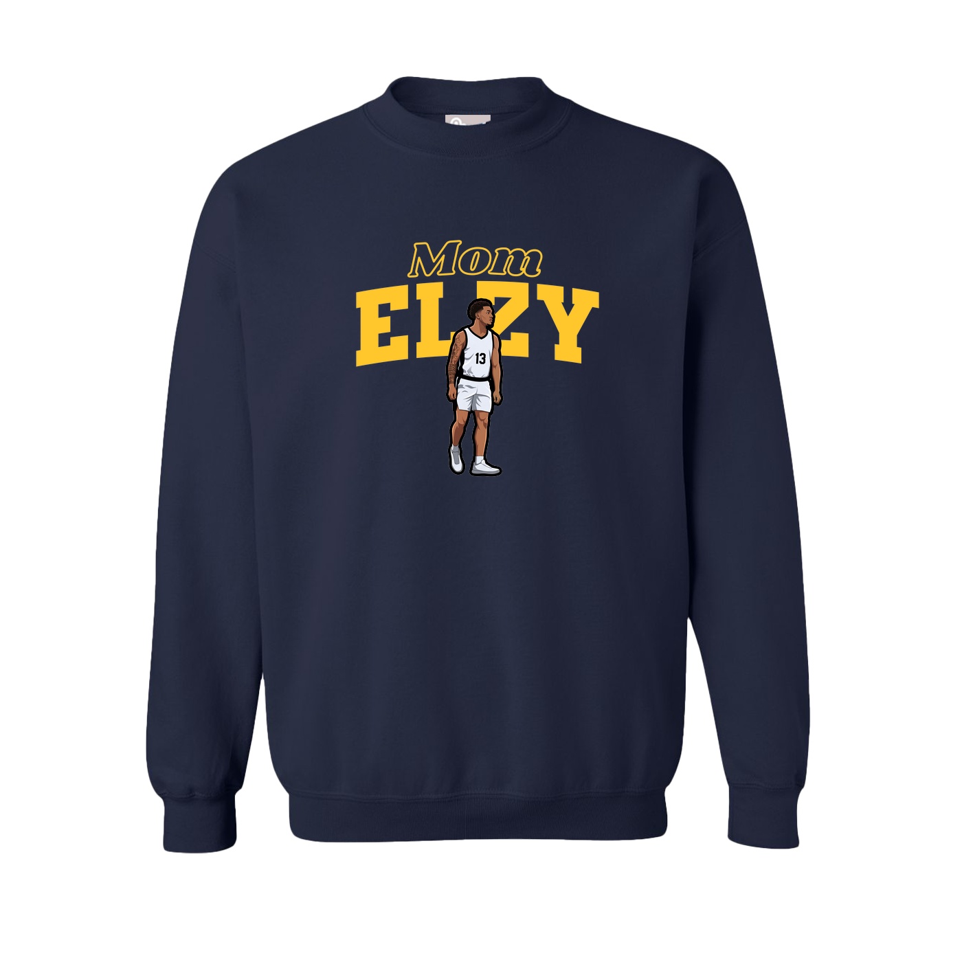 Fleece Crew — Mothers Day Block in Navy