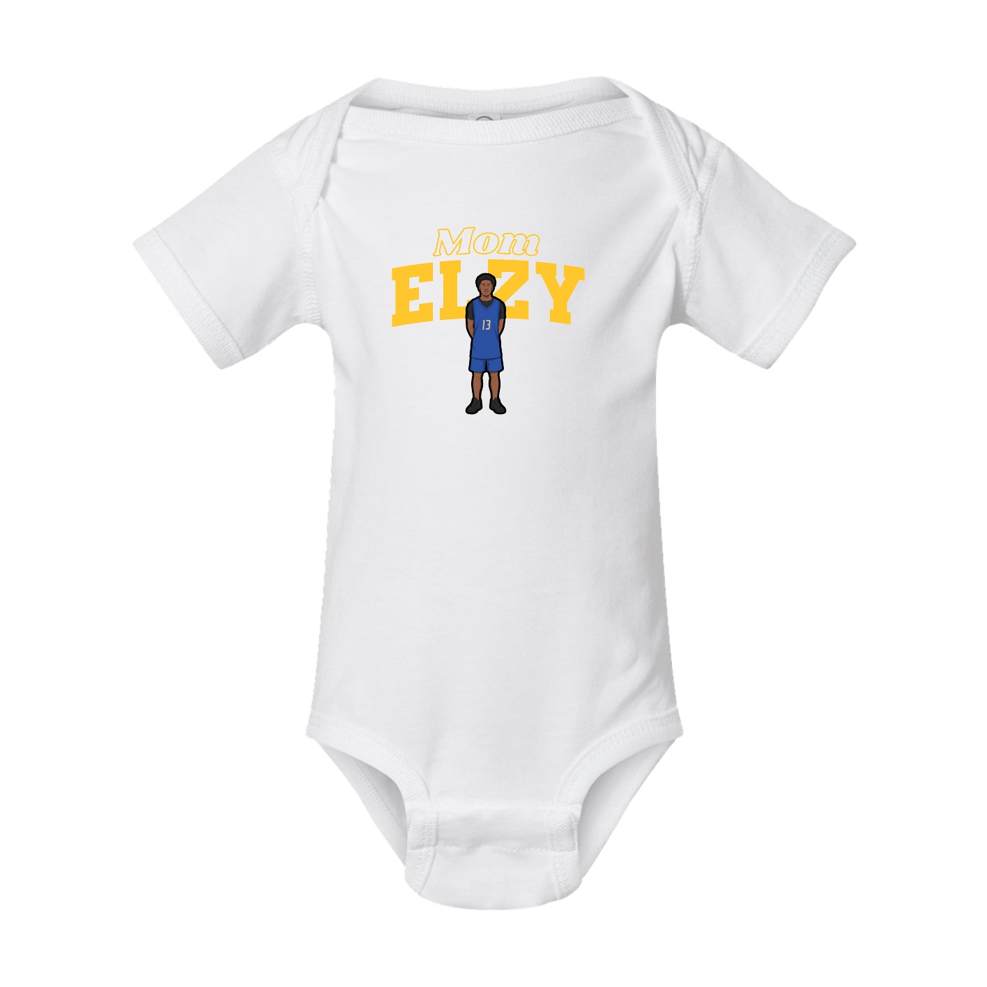 Baby Onesie — Mothers Day Block in White