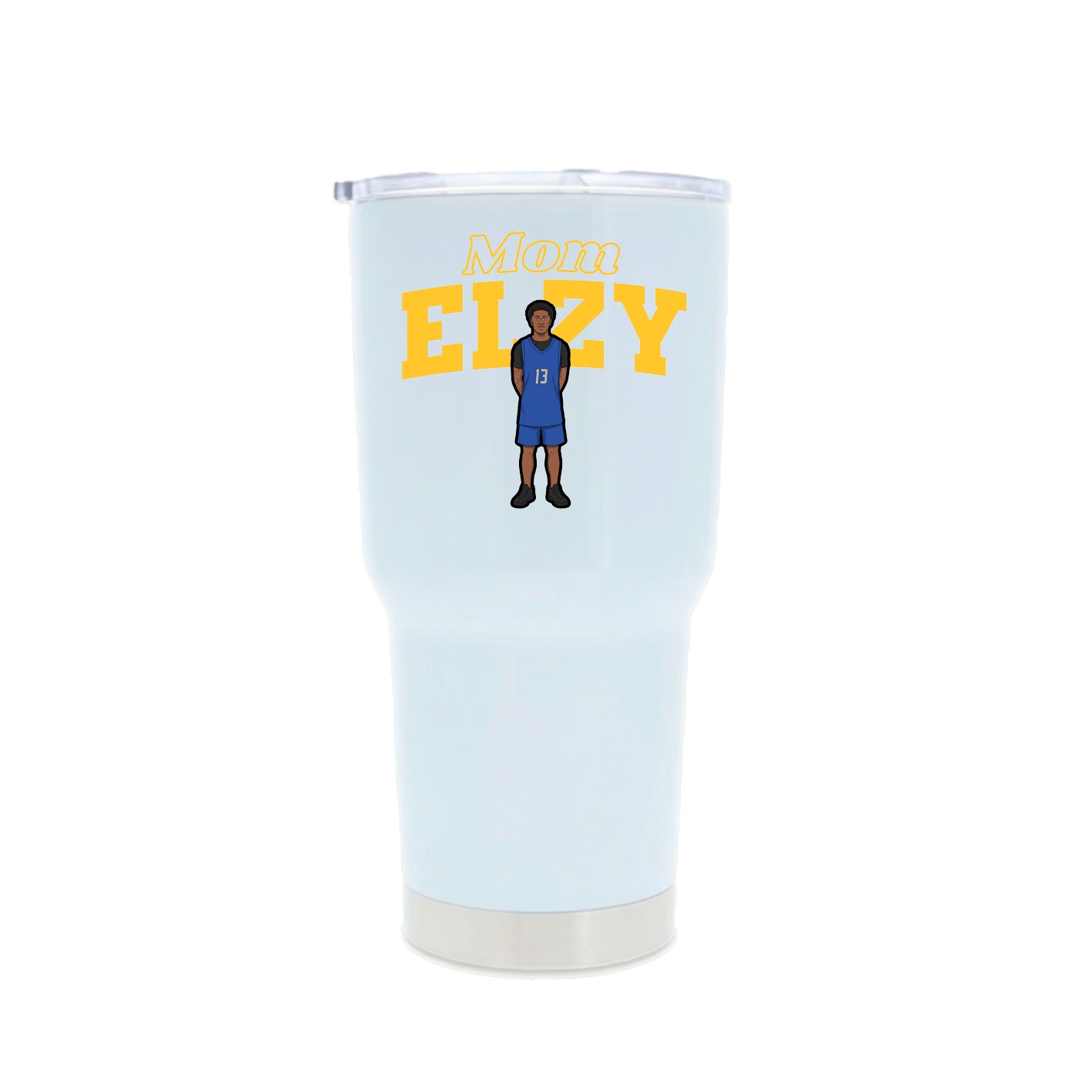 30oz Stainless Steel Tumbler — Mothers Day Block in White
