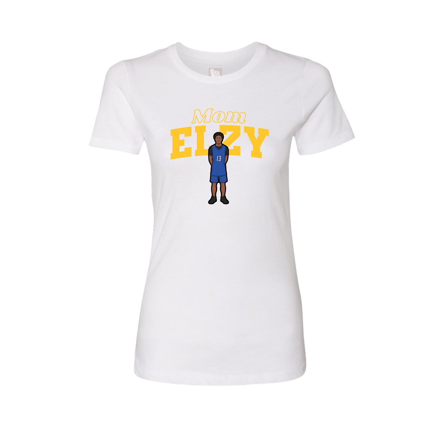 Womens Tee — Mothers Day Block in White