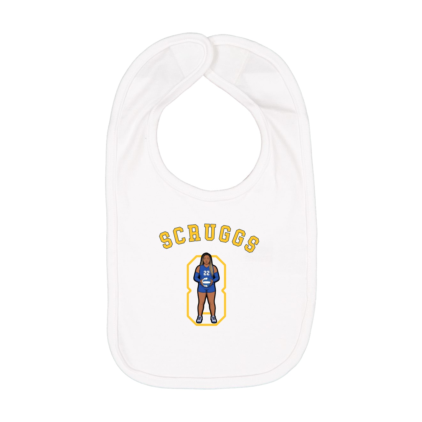 Infant Bib — Shirsey Arch in White