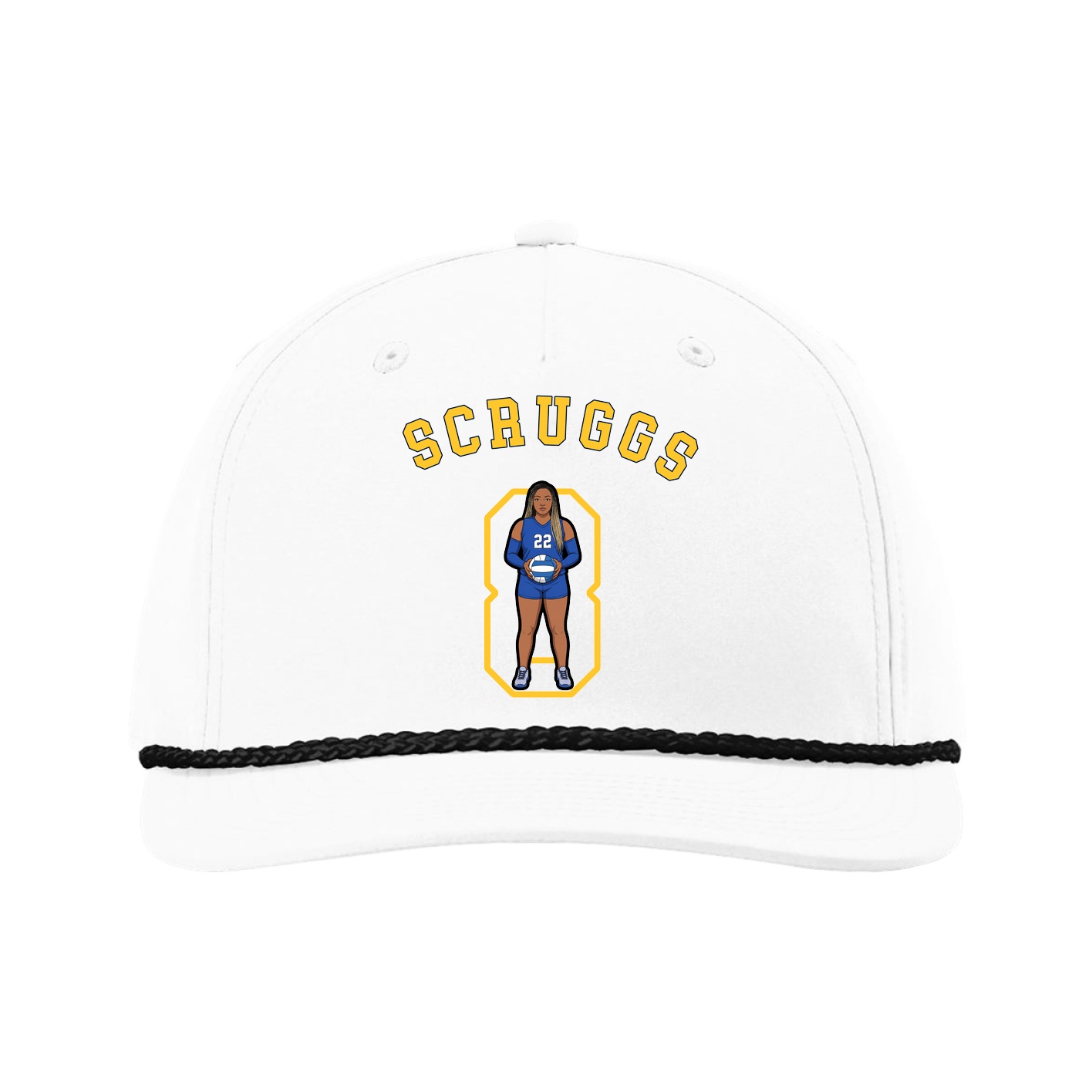 Five-Panel Classic Rope Cap — Shirsey Arch in White