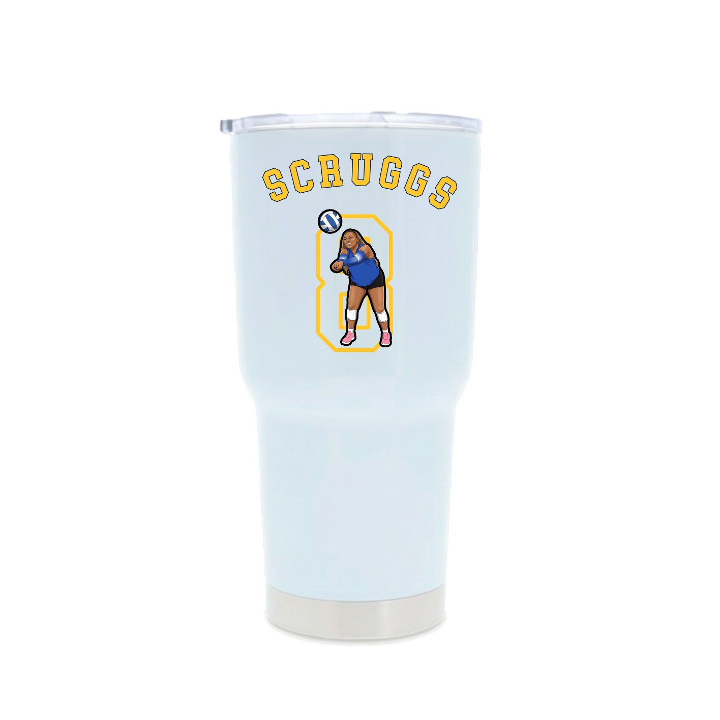 30oz Stainless Steel Tumbler — Shirsey Arch in White