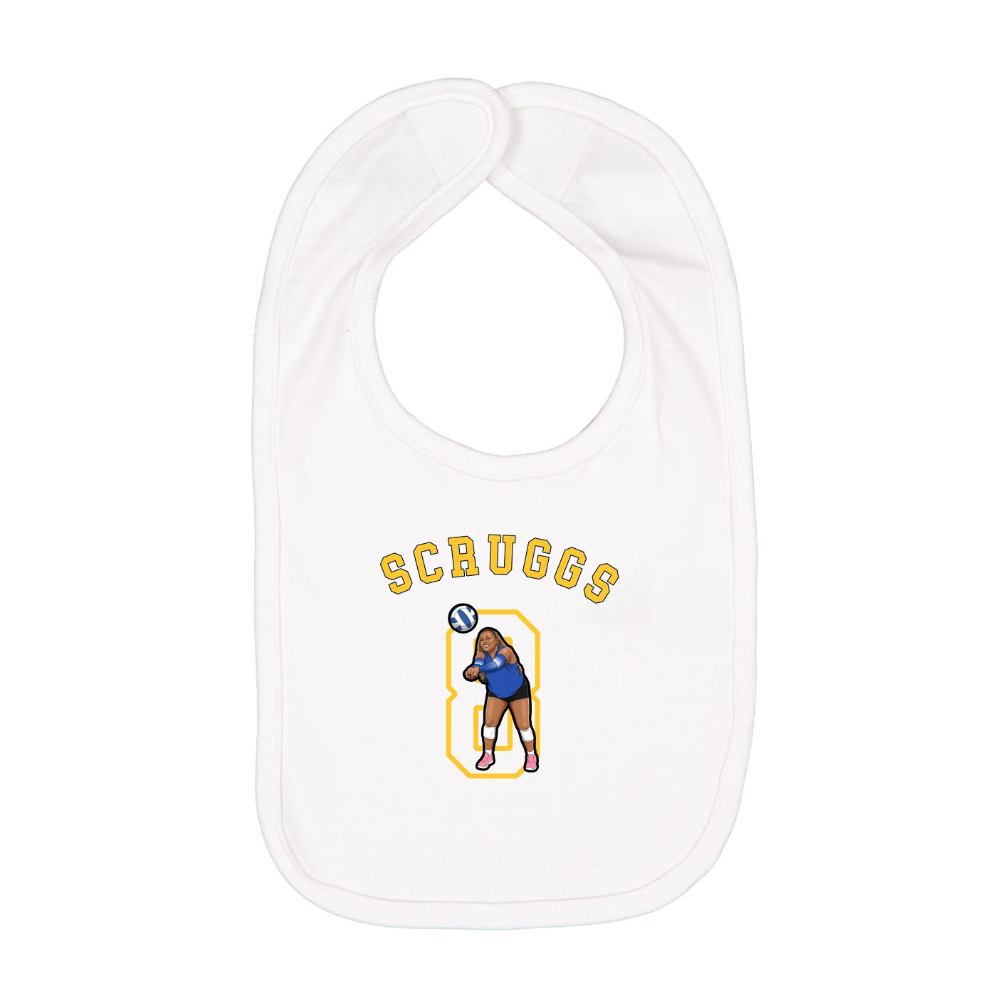 Infant Bib — Shirsey Arch in White