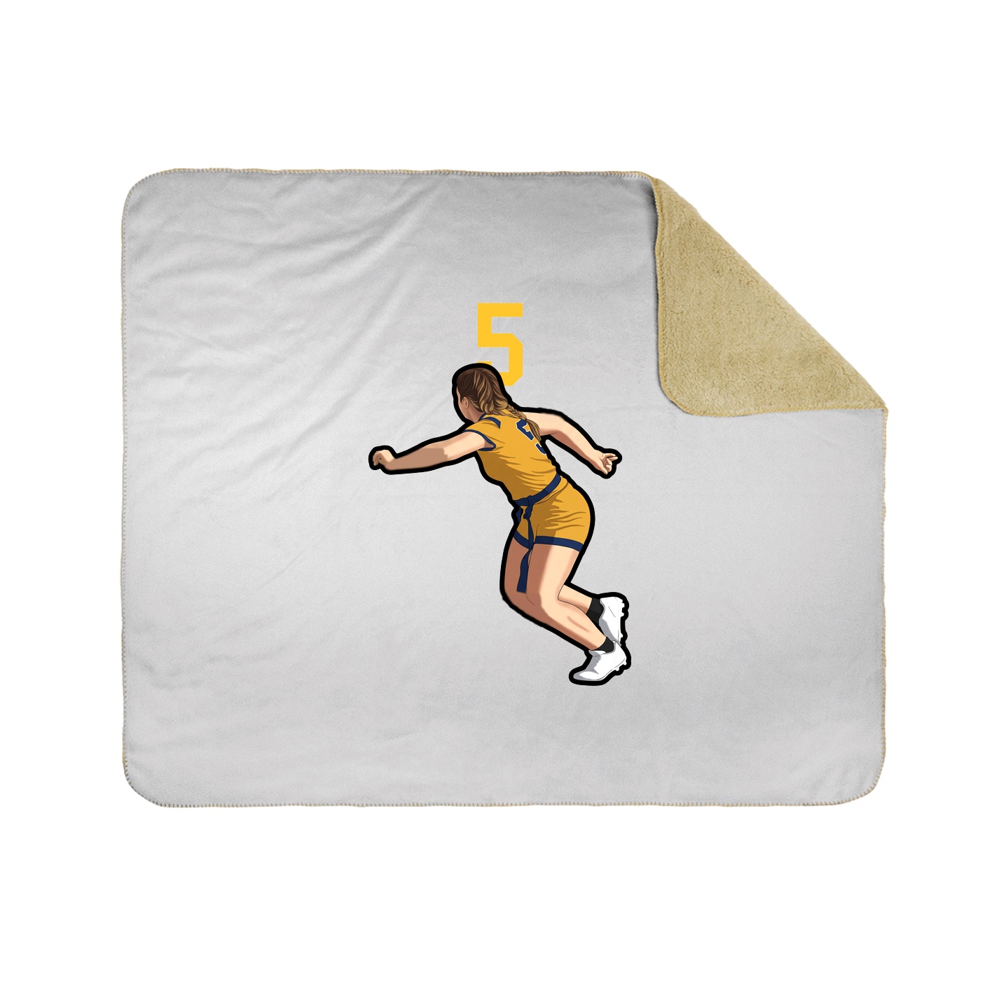 Throw Blanket — Number Top in White