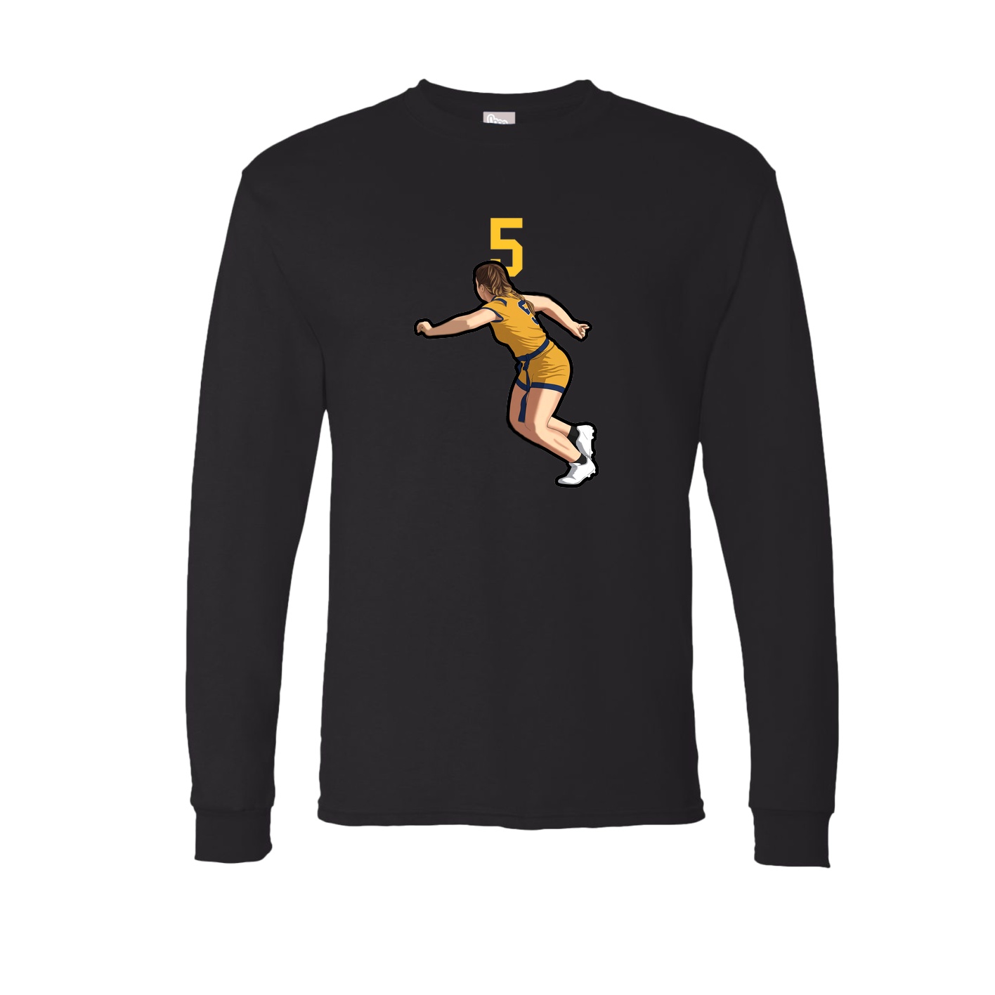 Long Sleeve Tee — Number Top in Black