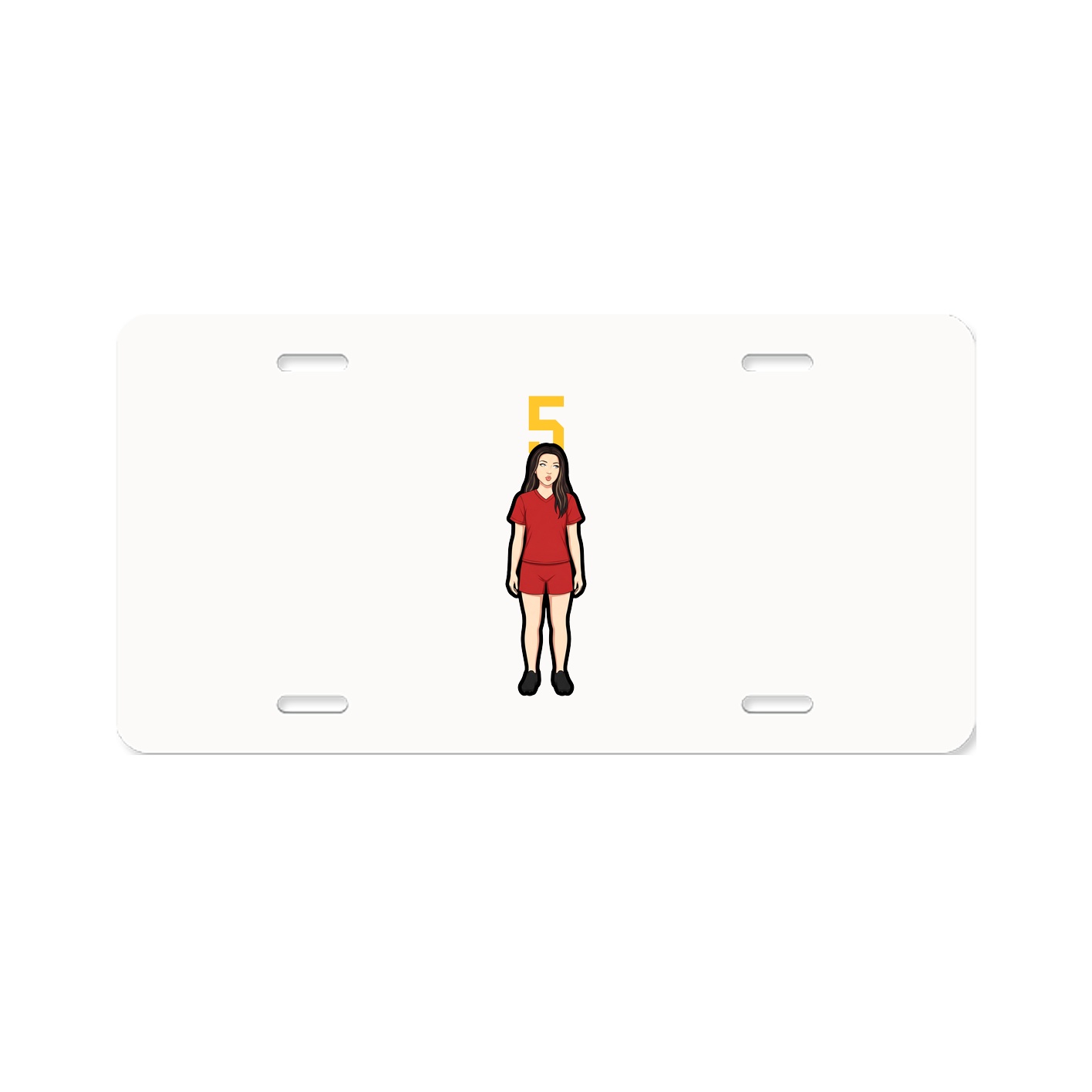 License Plate — Number Top in Classic