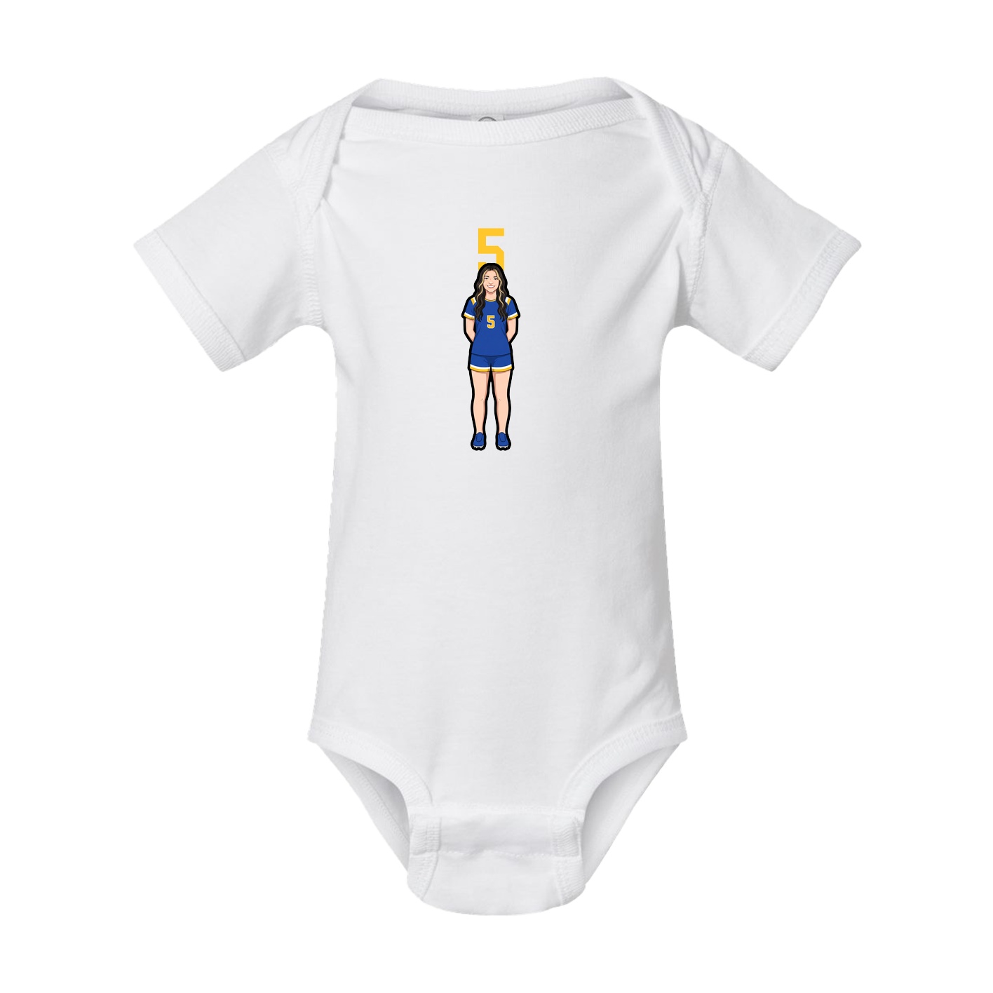 Baby Onesie — Number Top in White