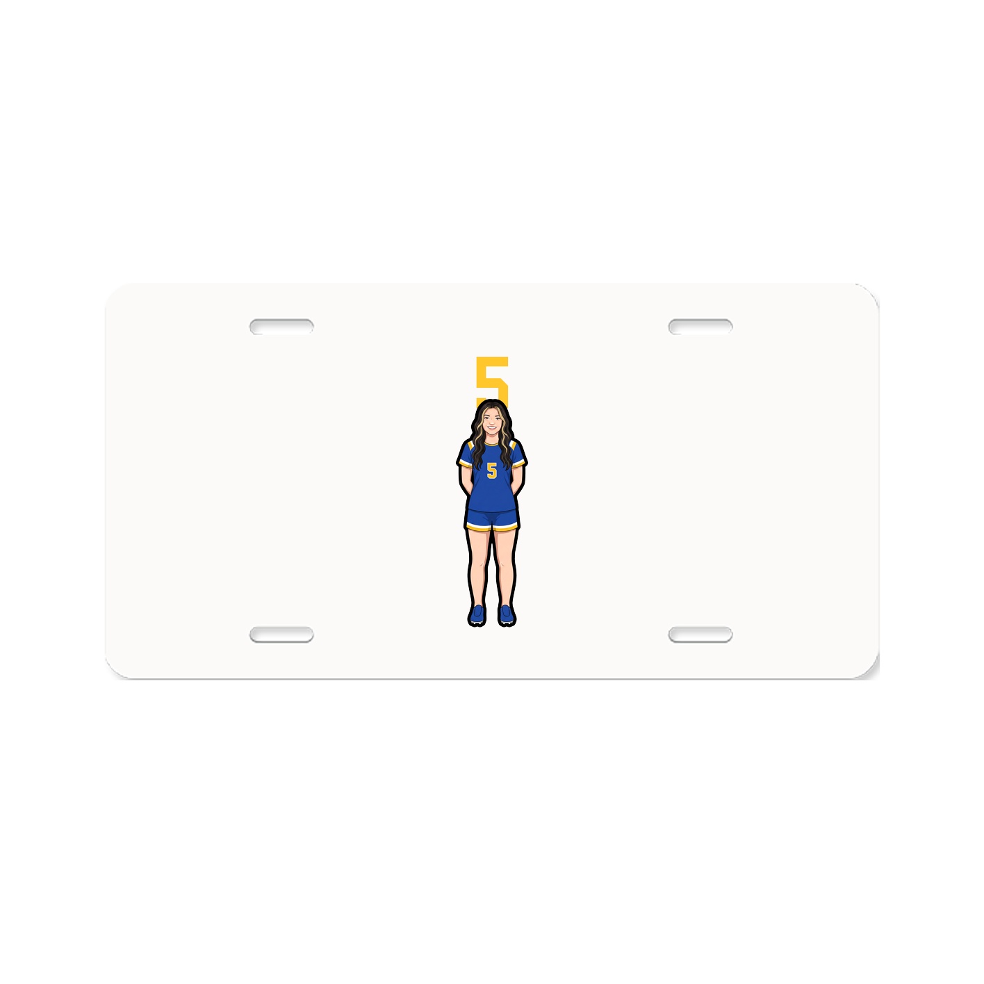 License Plate — Number Top in Classic
