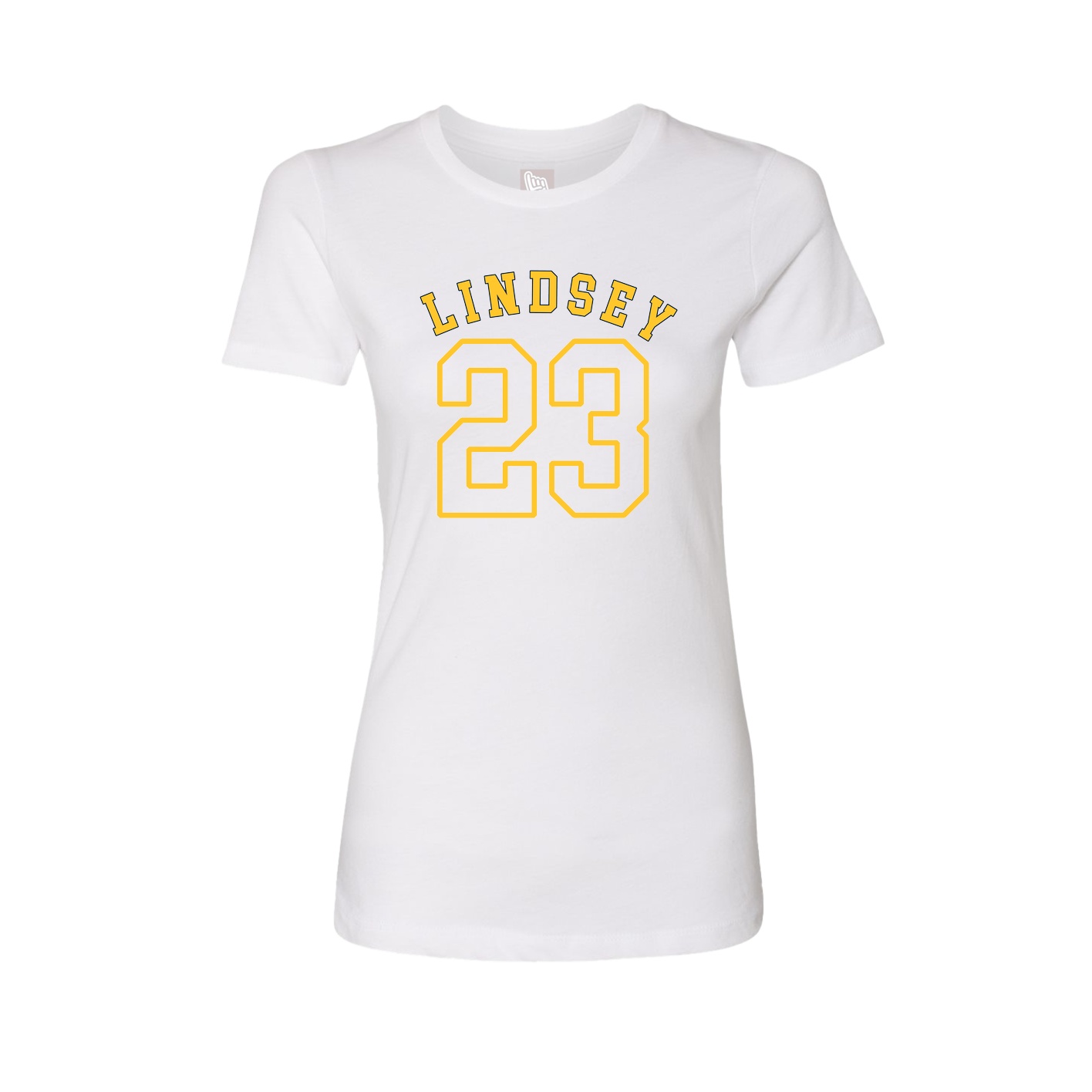 Fitted Women's Tee — Shirsey Arch in White