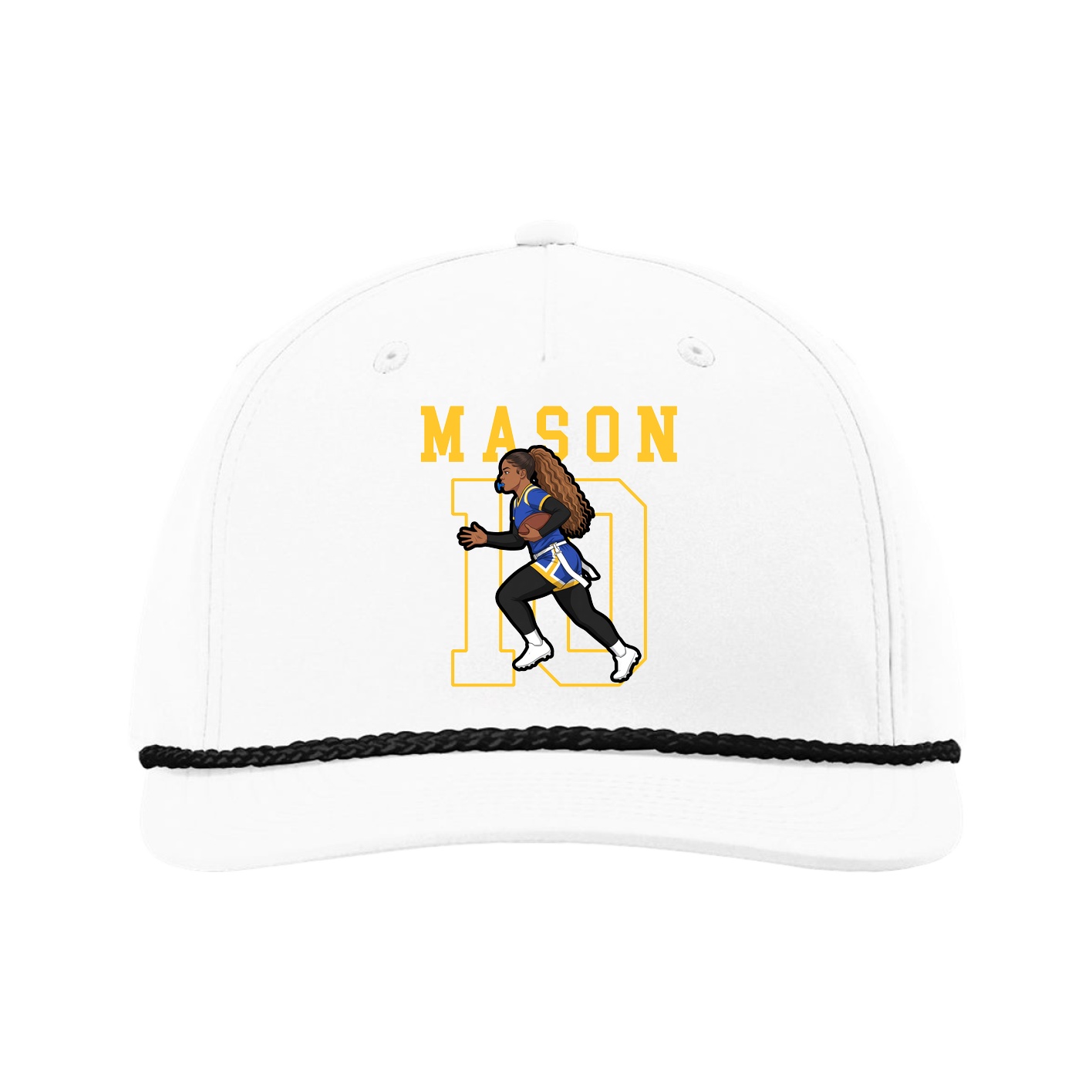 Five-Panel Classic Rope Cap — Shirsey in White